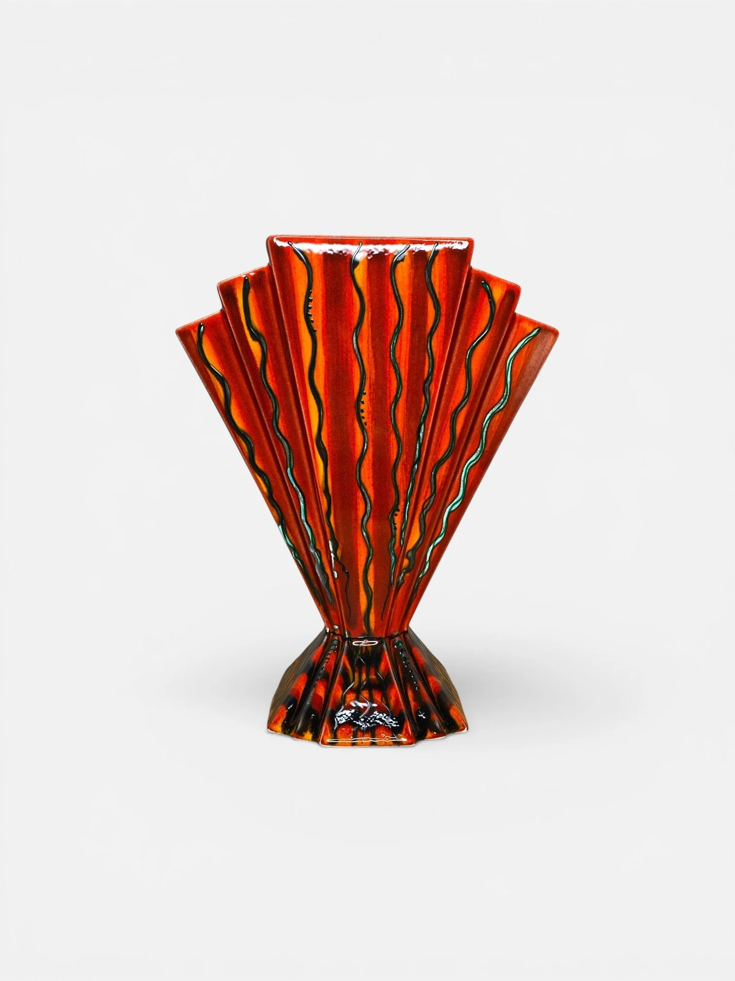 ANITA HARRIS  Fan Vase - LIMITED EDITION 1/1