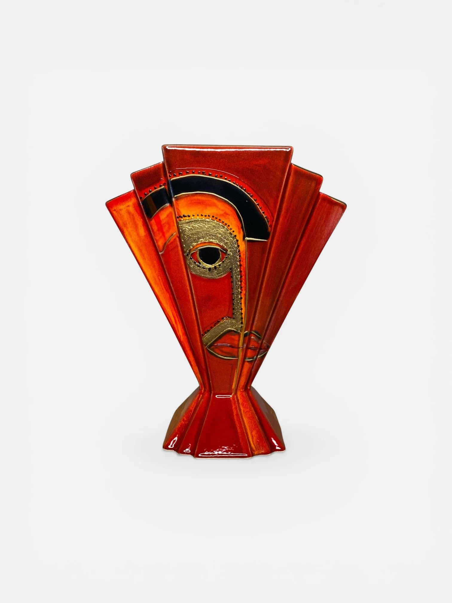 ANITA HARRIS  Fan Vase - TRIAL