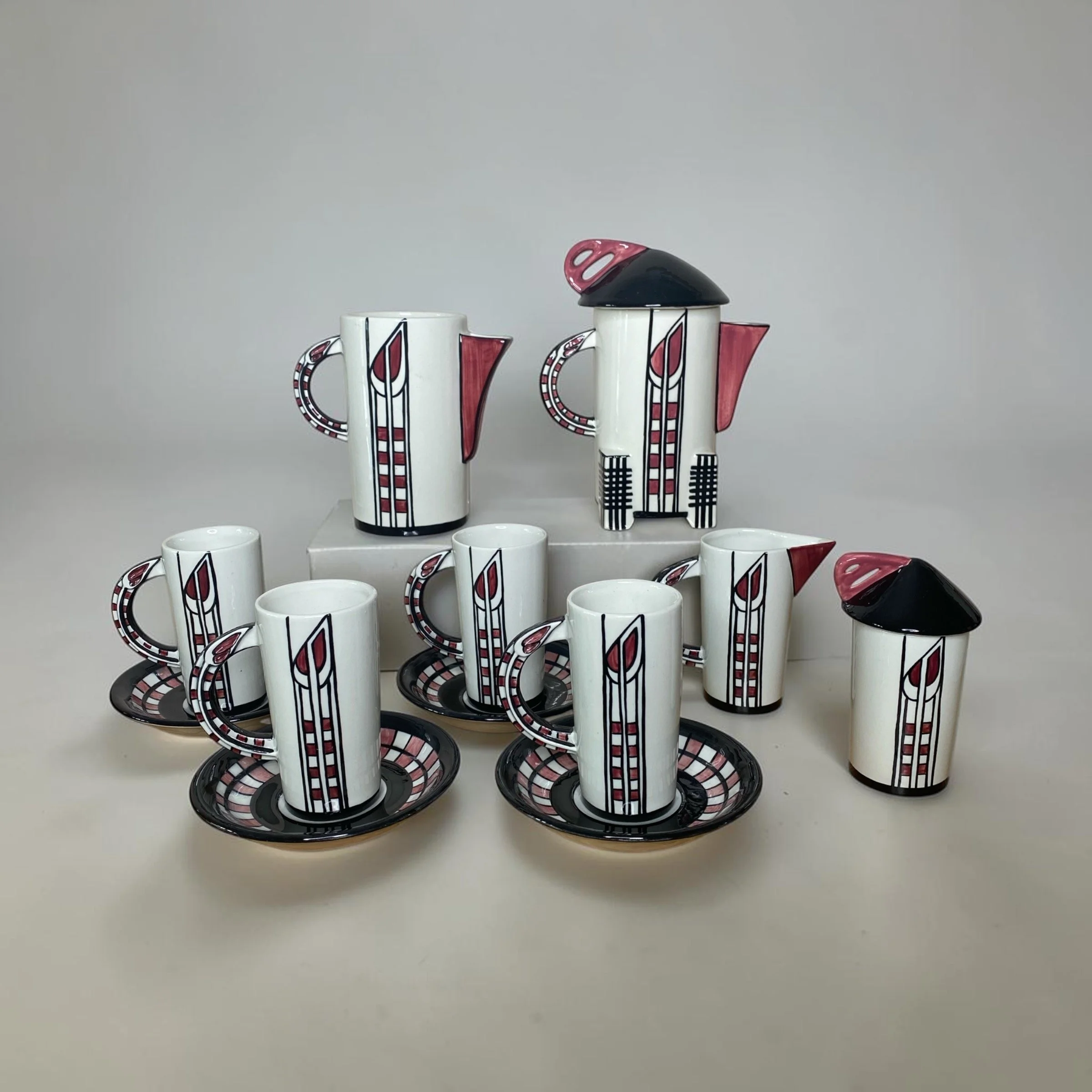 LORNA BAILEY  Old Ellgreave Coffee Set in the Rennie Mackintosh design - Limited Edition 22/100