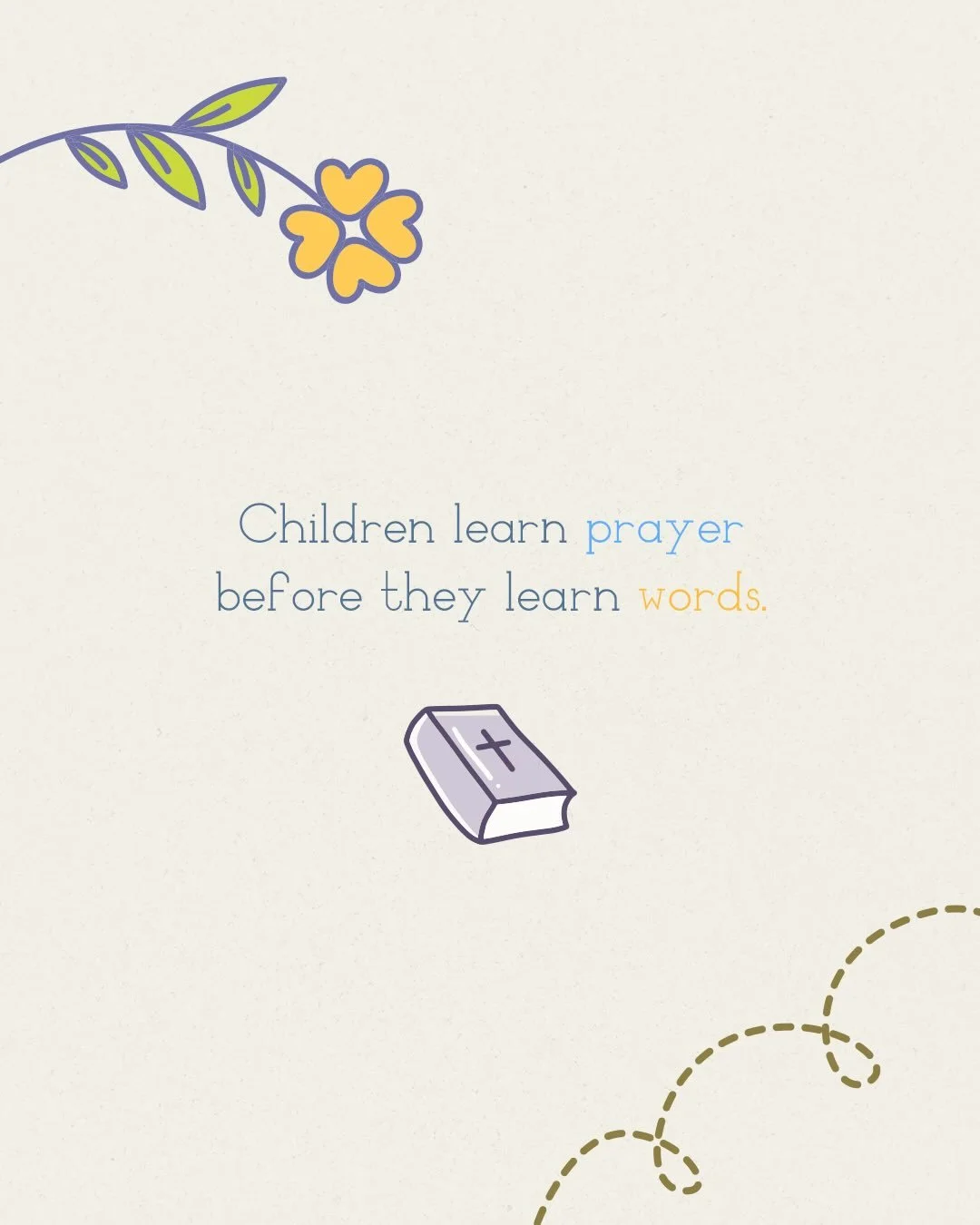 Children absorb prayer long before they can speak it.

They learn it through our tone, our calm, and how safe they feel beside us.

Words will come later.
Presence comes first.

Save this for the days faith feels hard to teach.

&mdash; Triza