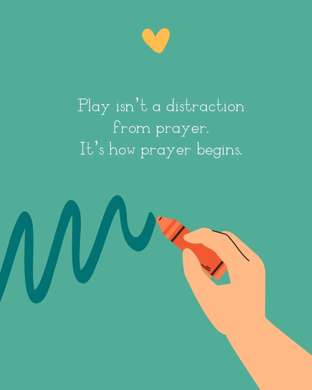 Play helps children slow down, focus, and stay curious.

These are the same foundations prayer is built on.

When we allow room for wonder,
prayer grows naturally &mdash; without pressure.

Save this if you believe faith doesn&rsquo;t have to be forc
