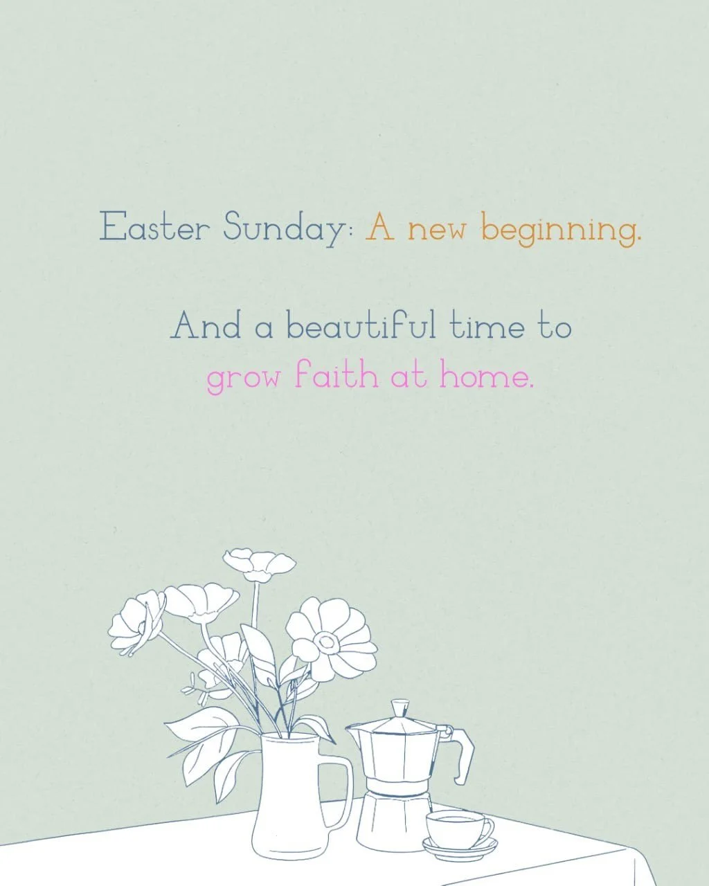 Easter Sunday is a celebration of new life and a reminder that faith is something that grows.

Especially in our homes.

Children don&rsquo;t start with understanding.
They start with imitation.

The way we pause before meals,
the way we speak about 