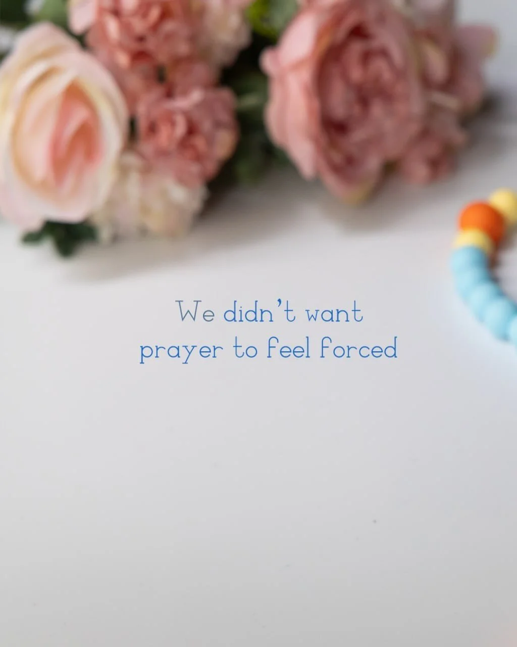 We&rsquo;ve seen how quickly children can resist something that feels forced.

So we asked ourselves &mdash;

What if prayer felt different?

What if it felt familiar, gentle, and something they wanted to return to?

That&rsquo;s where this began.
#l