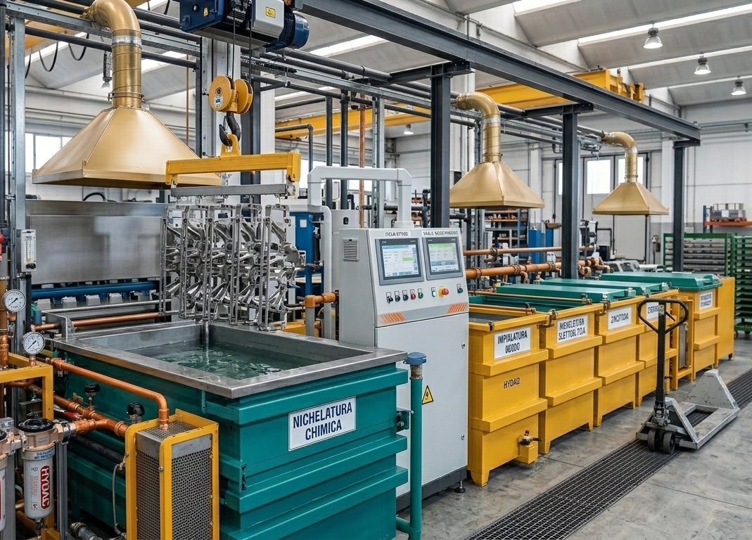 Impianti per trattamenti chimici o galvanici