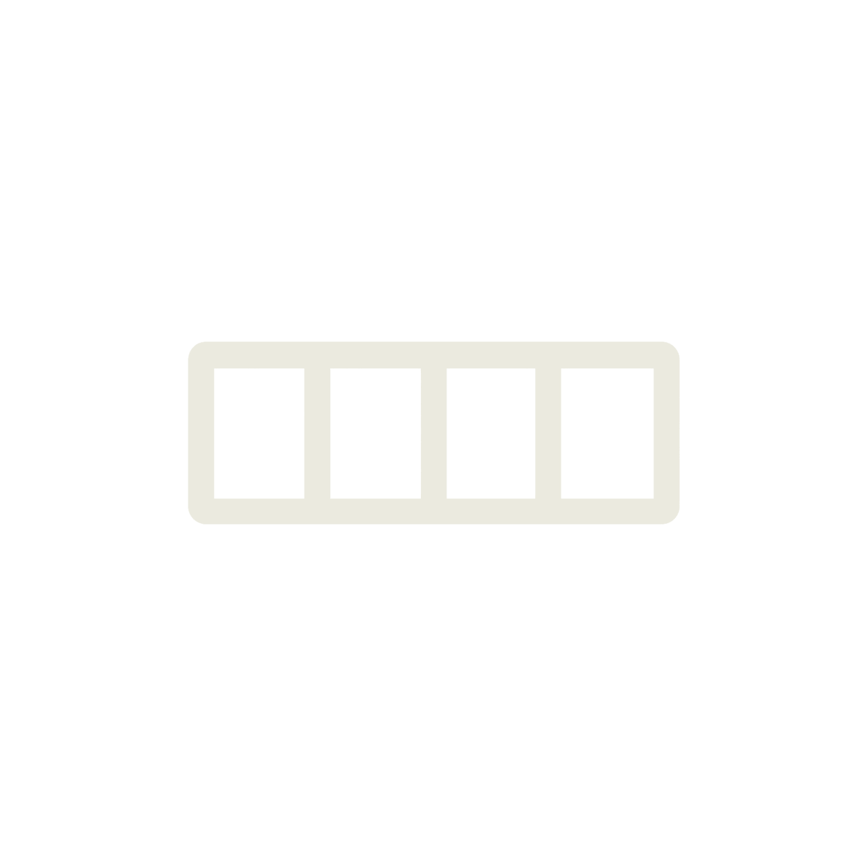 Battery charging icon with a plug symbol above a battery outline and four bars inside.