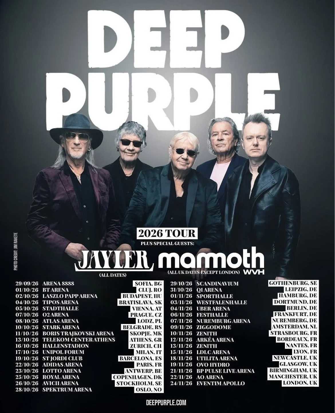 Jayler announce 2026 Tour supporting Deep Purple including very special Royal Albert Hall Show