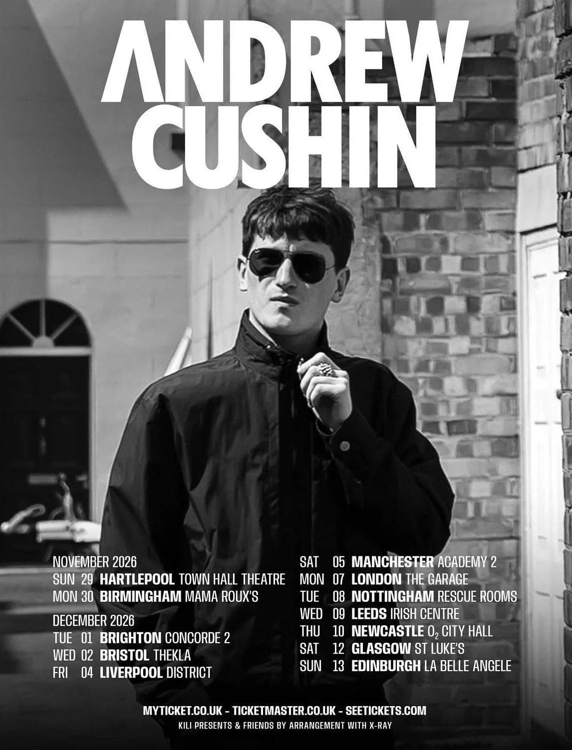 Andrew Cushin Announces UK Headline Tour Following Release of New Single 'Goodbye'