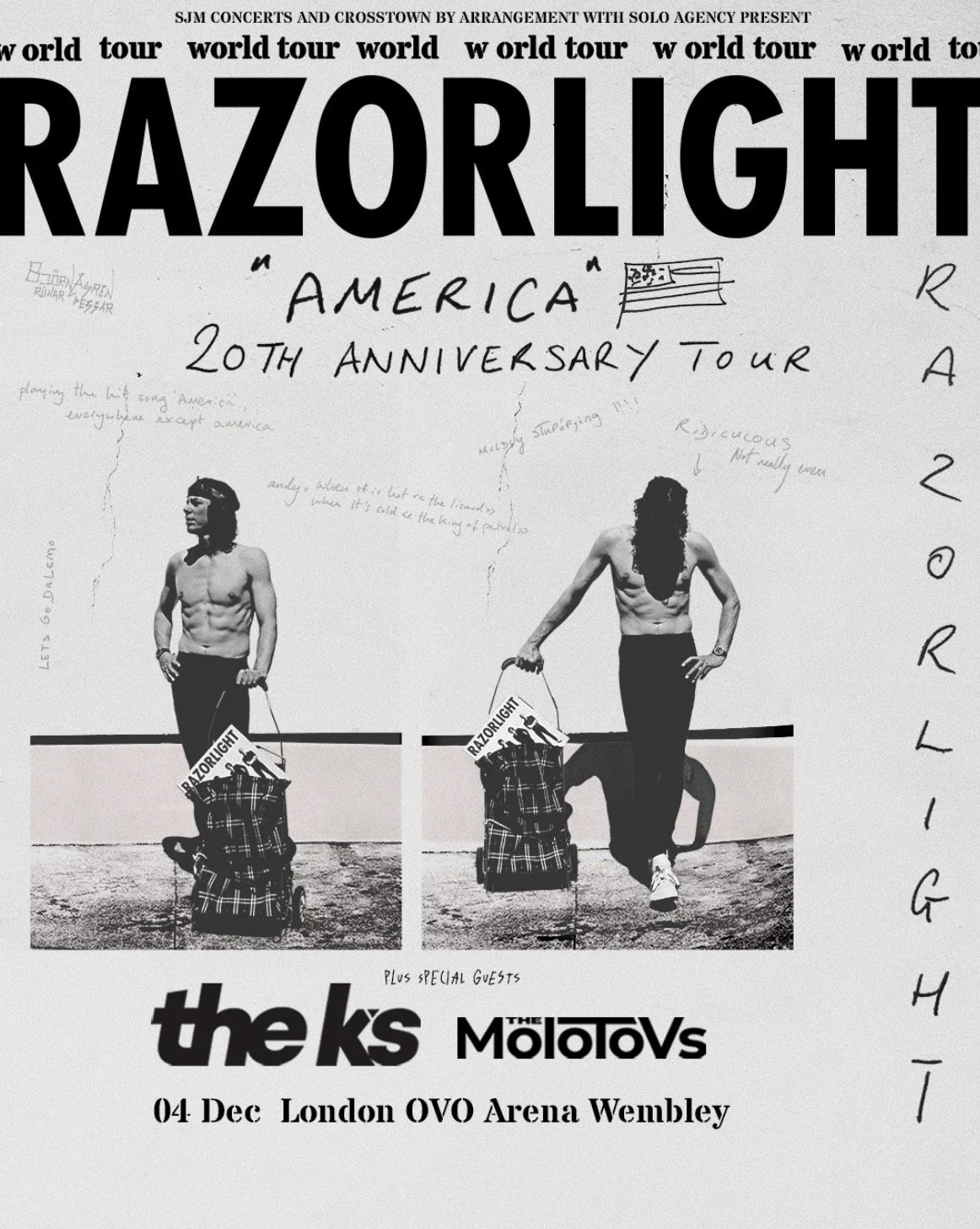 The Molotovs and The K's Join Razorlight's 'America' 20th Anniversary Tour