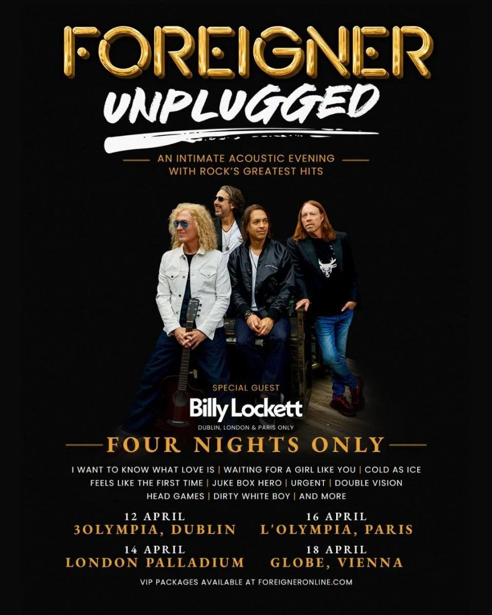 Billy Lockett to support Foreigner on exclusive European tour