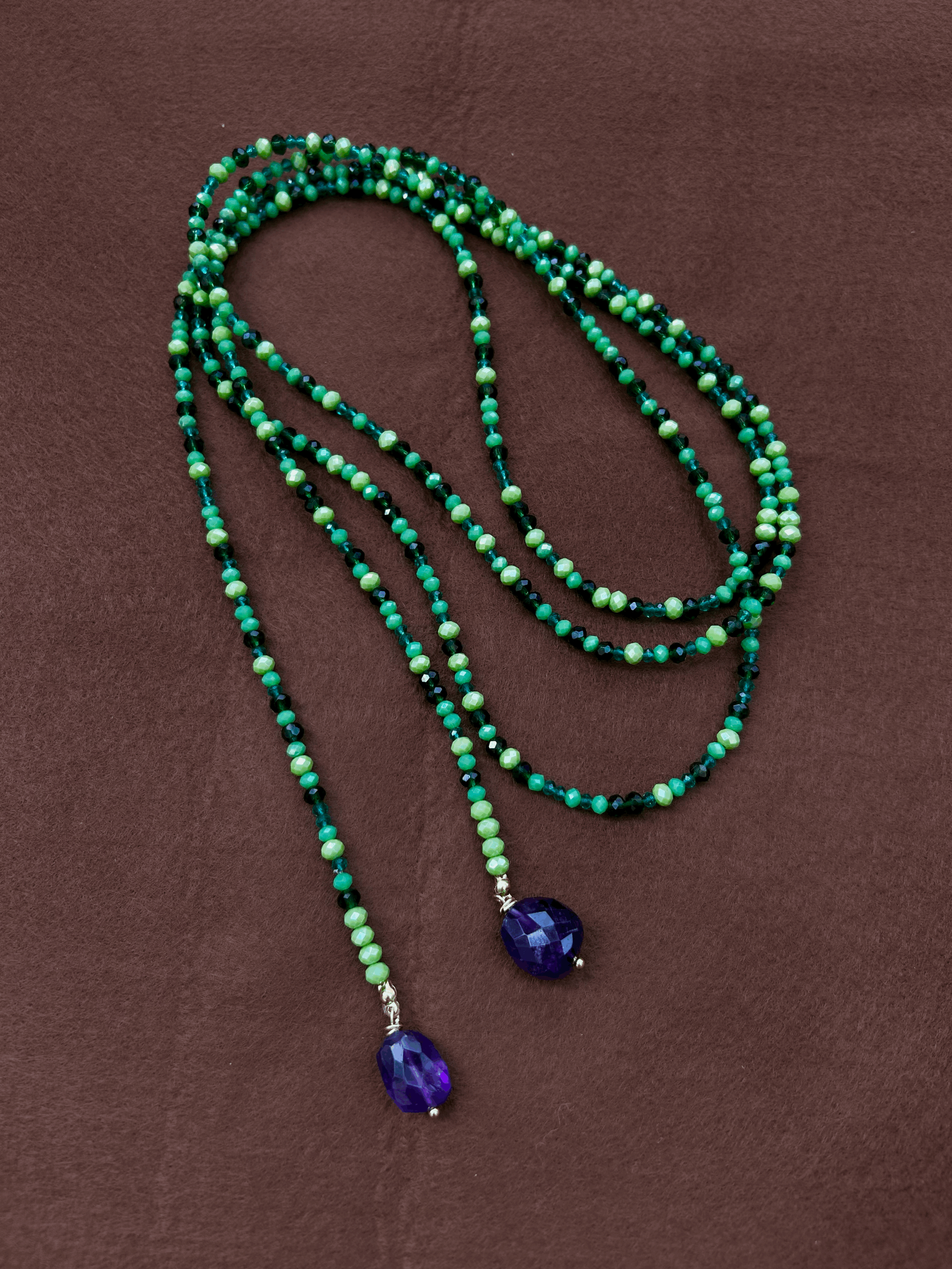 Spaghetti verde con ametiste