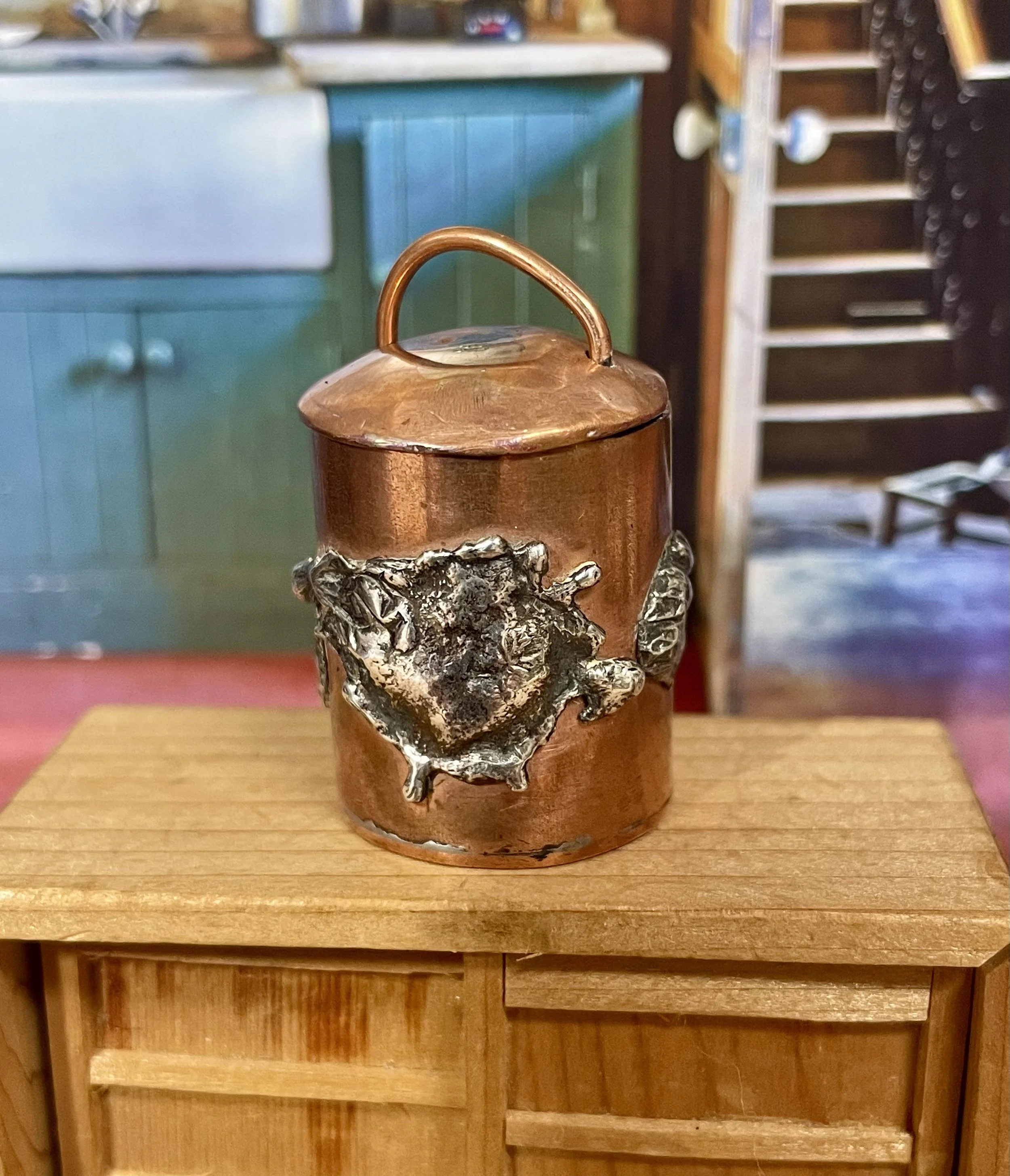 Copper coal scuttle