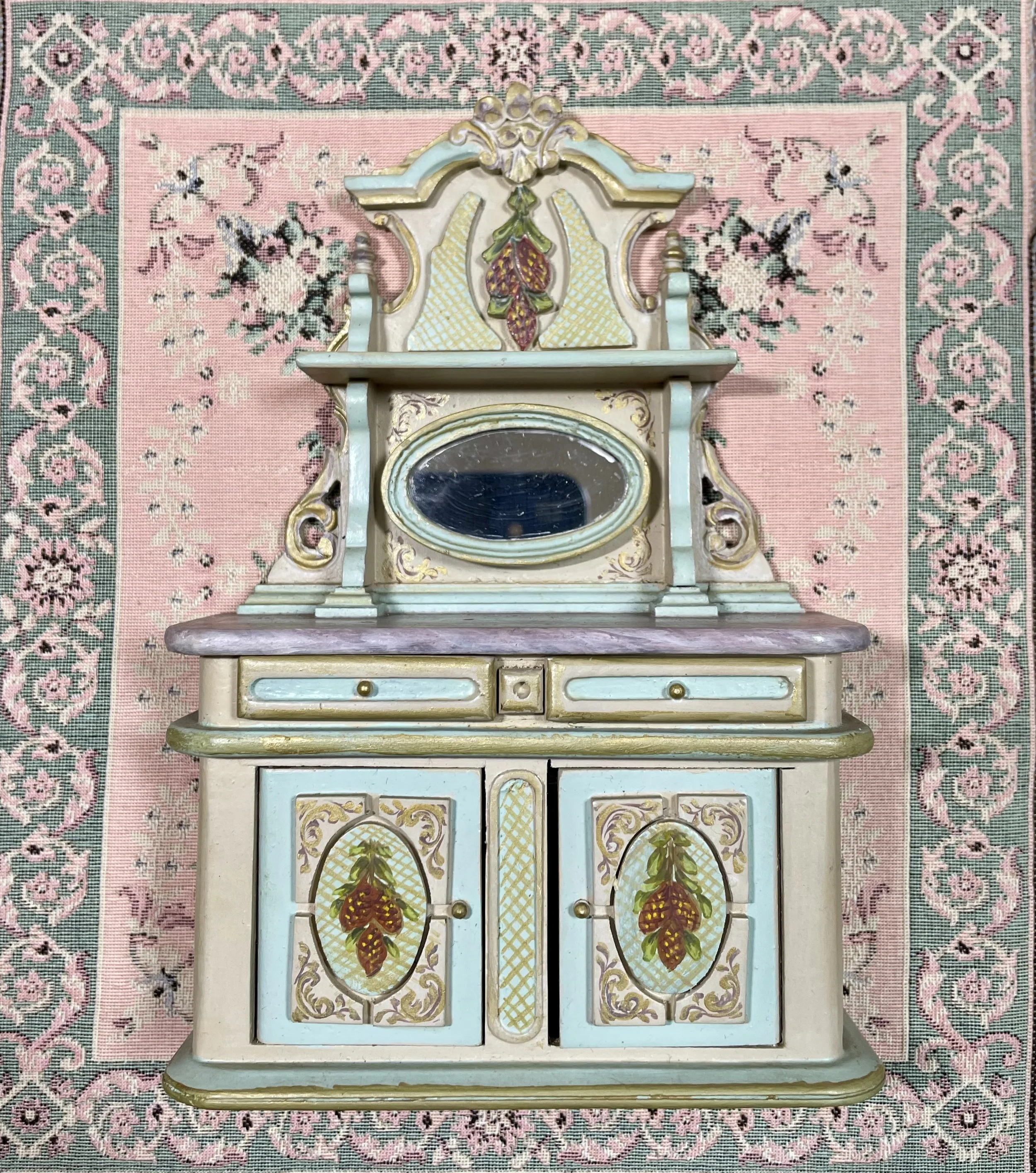 Decorative hand painted sideboard