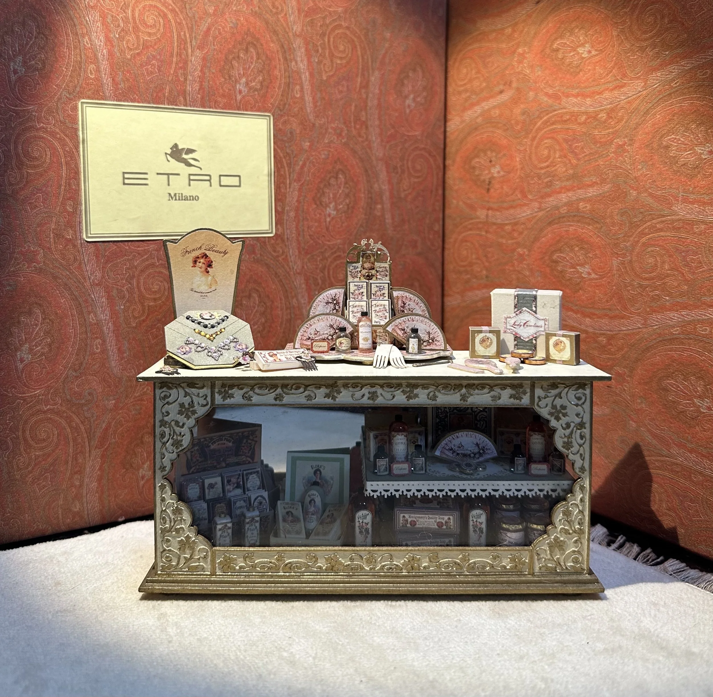 Decorative shop counter.