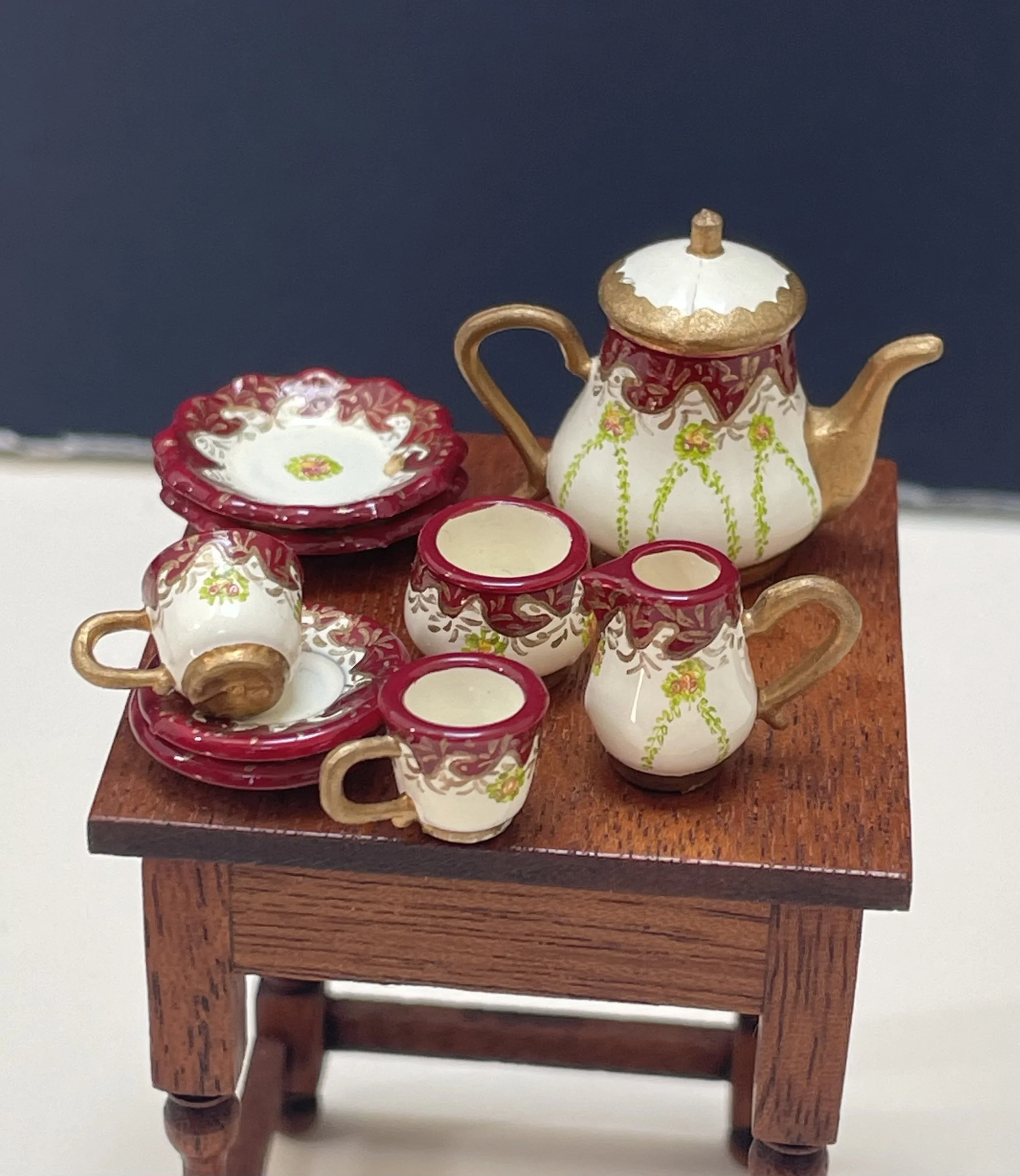 Decorative tea set for two