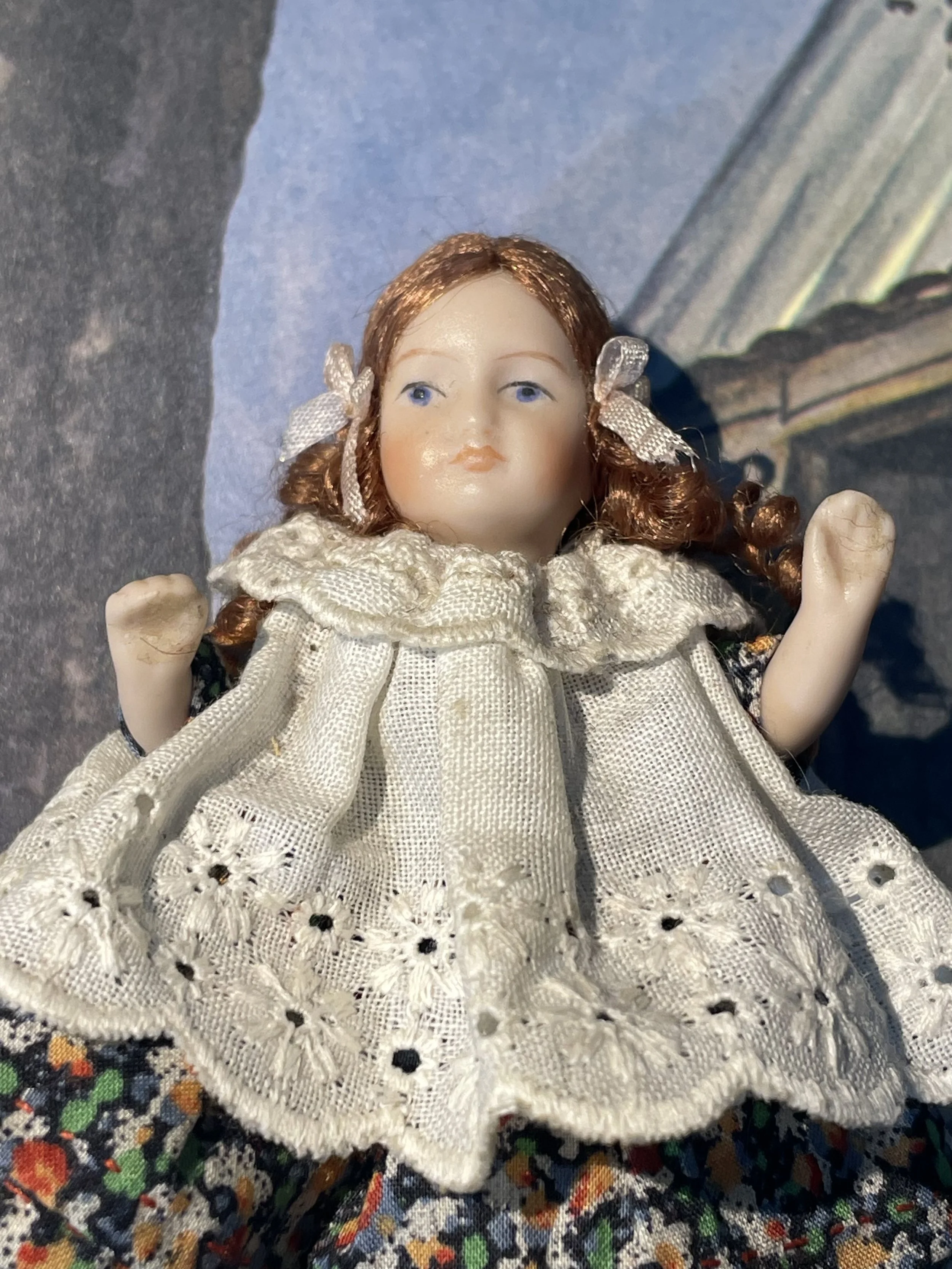 Girl in floral dress