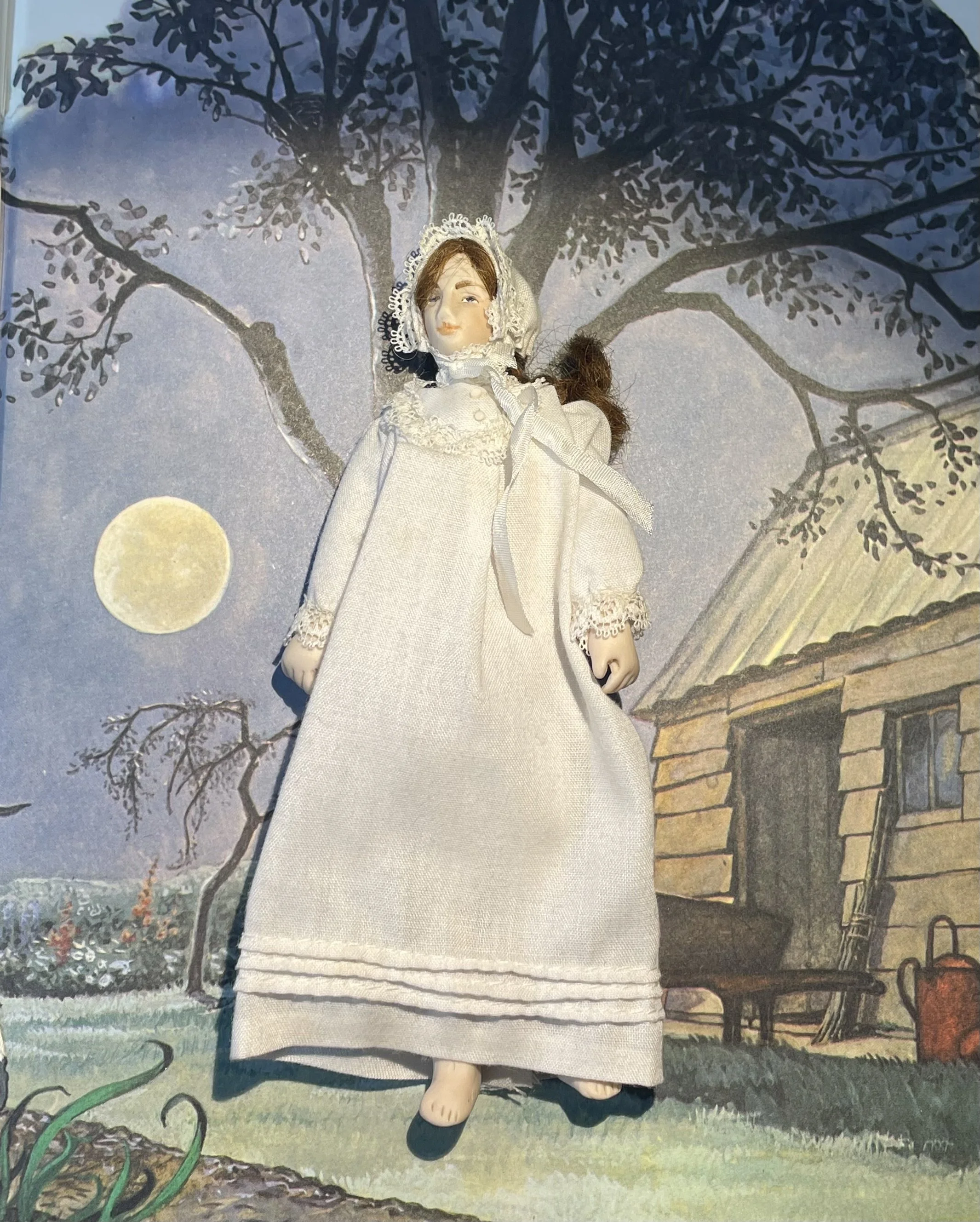 Lady in nightdress