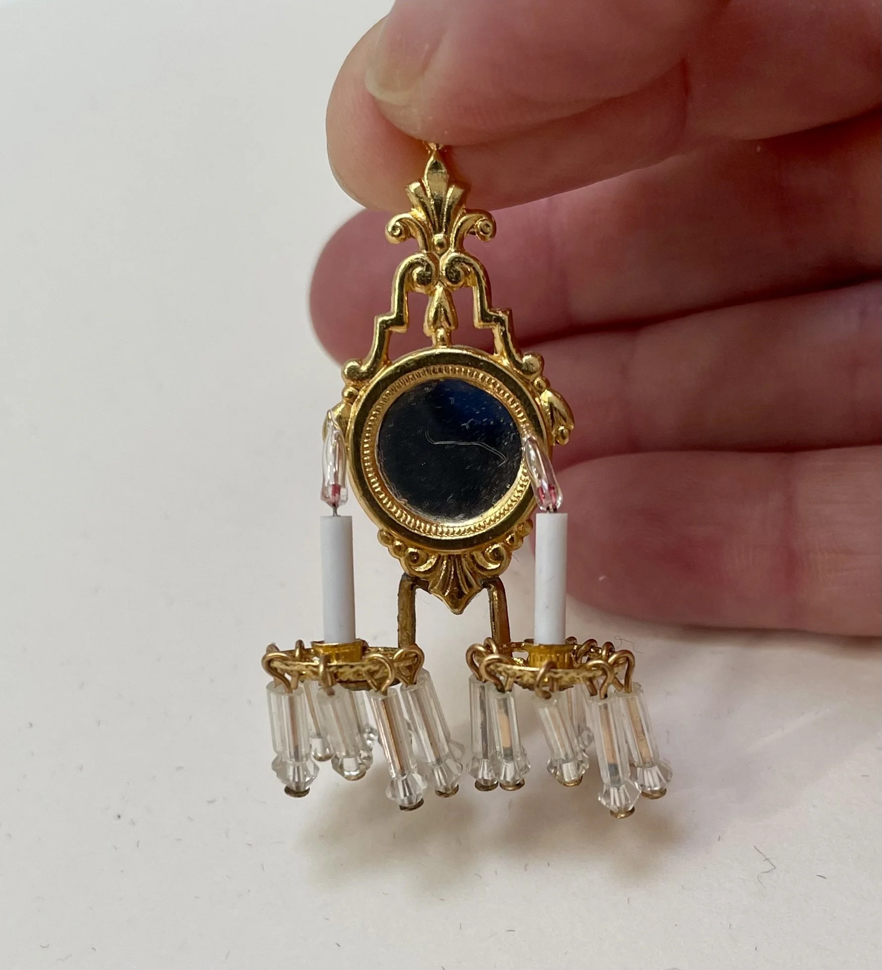 Mirrored double wall sconce