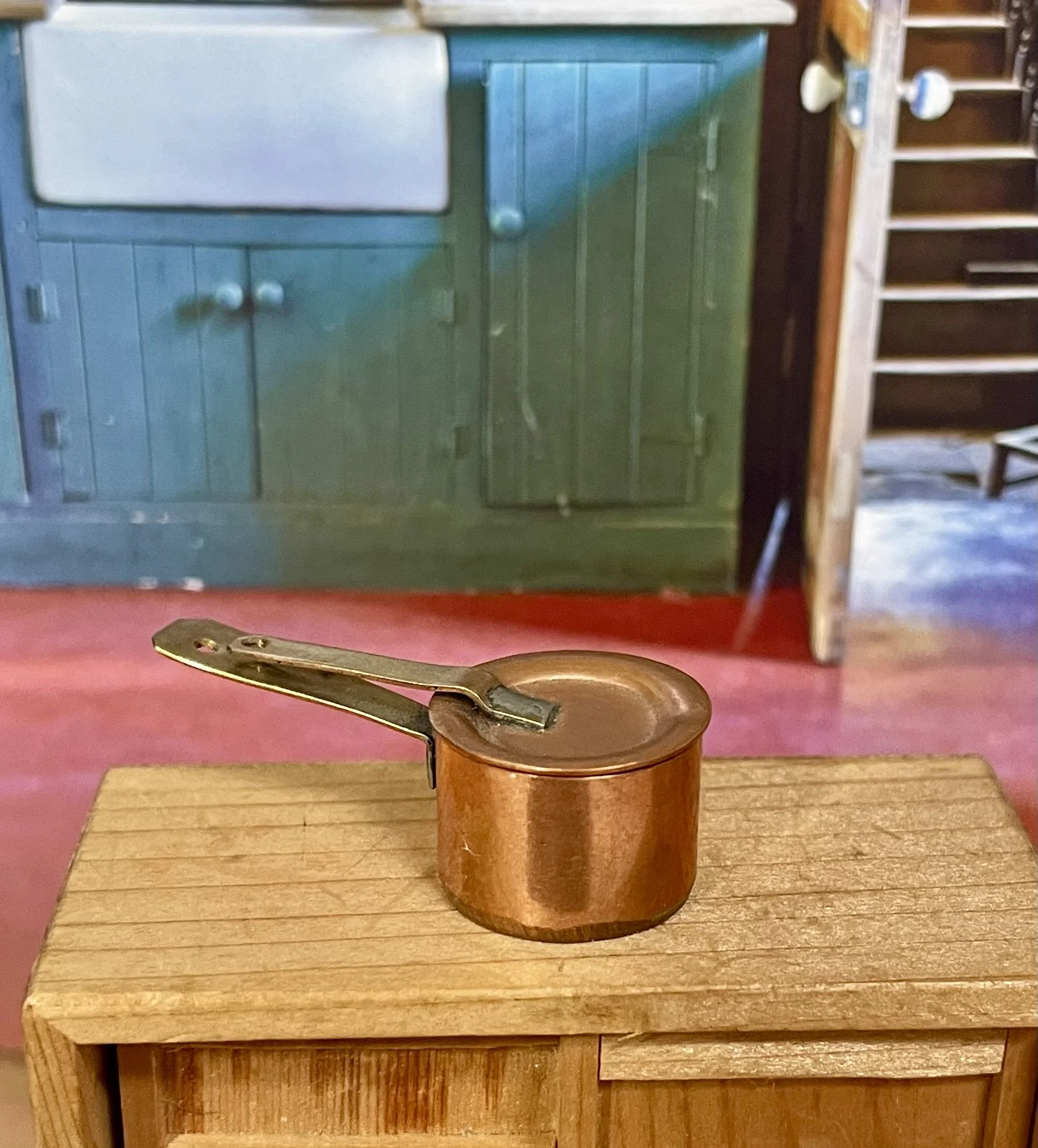 Small copper saucepan