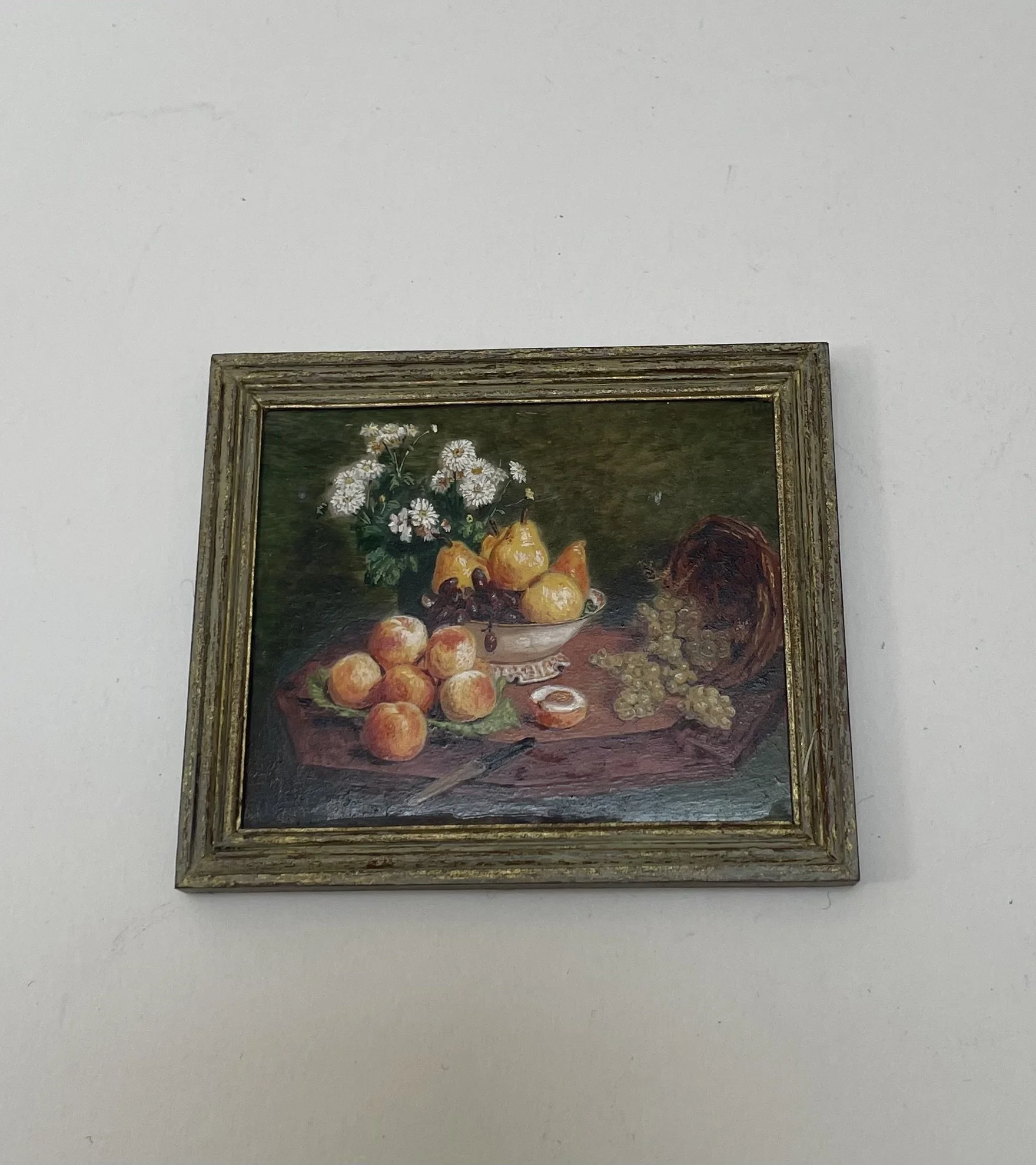 Still life 'Flowers & Fruit on a table'