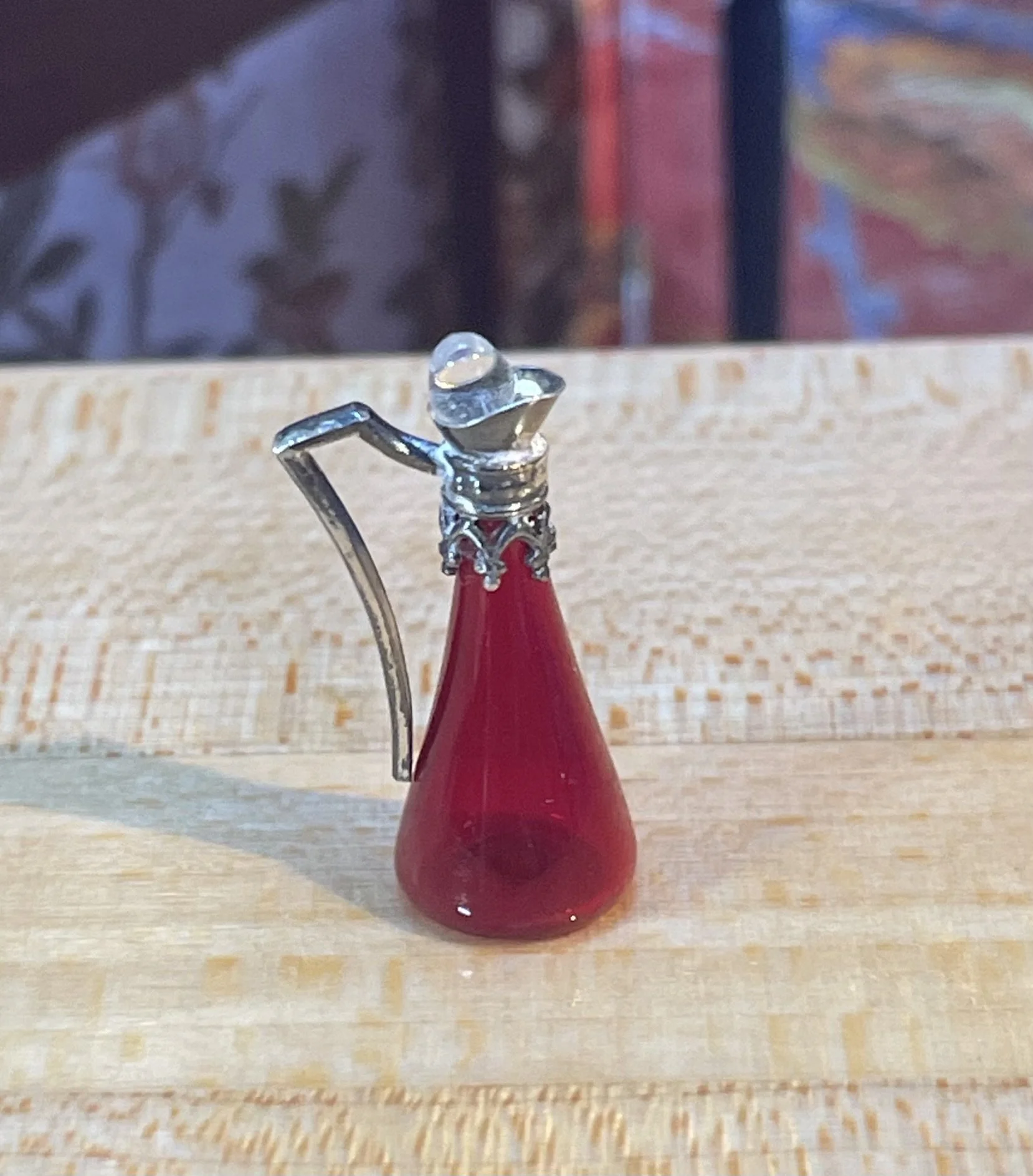 Red glass decanter