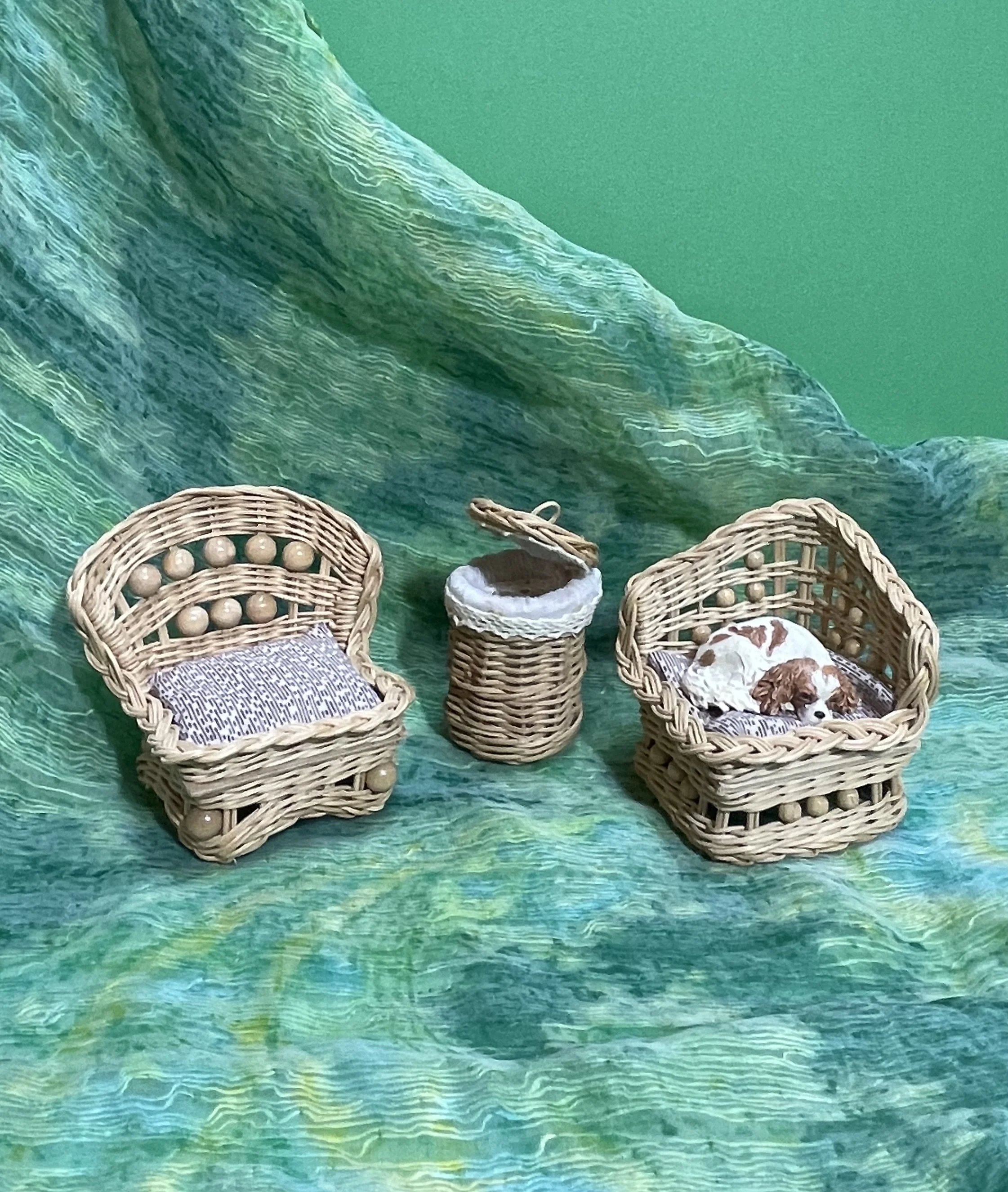 Selection of wicker furniture.