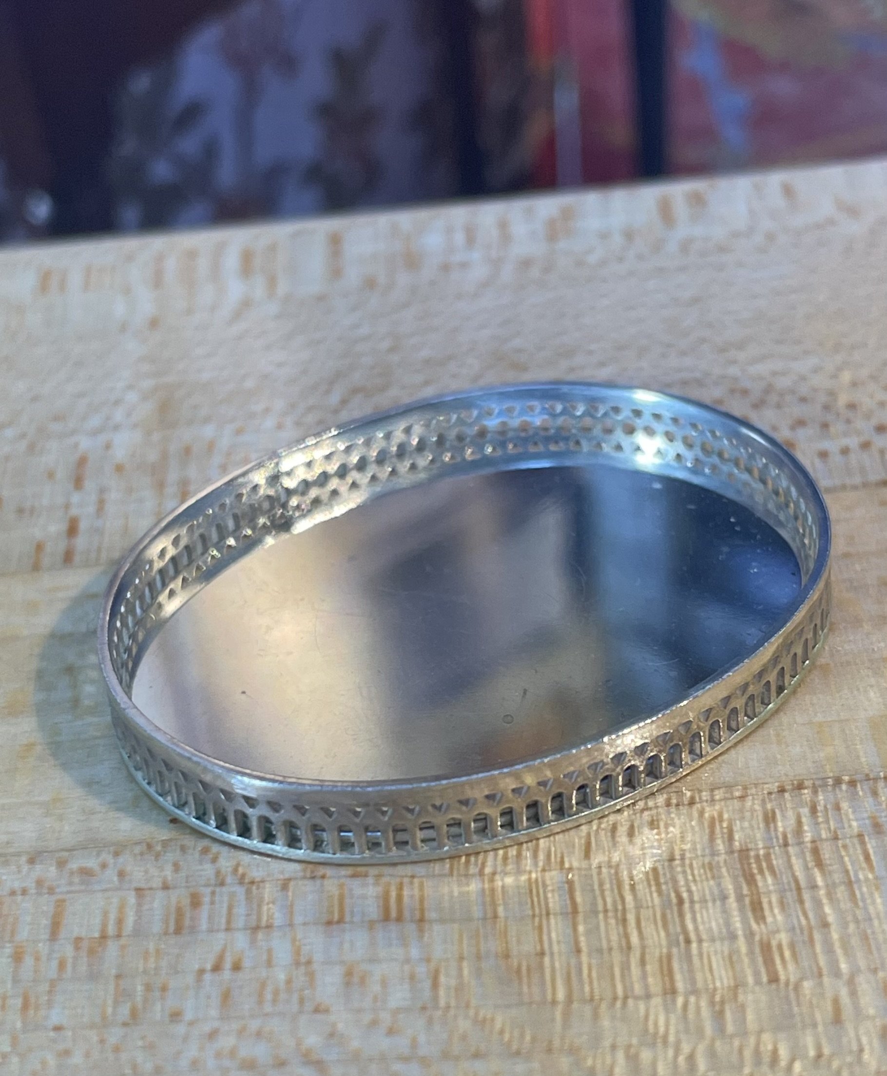 Solid silver oval tray (2)