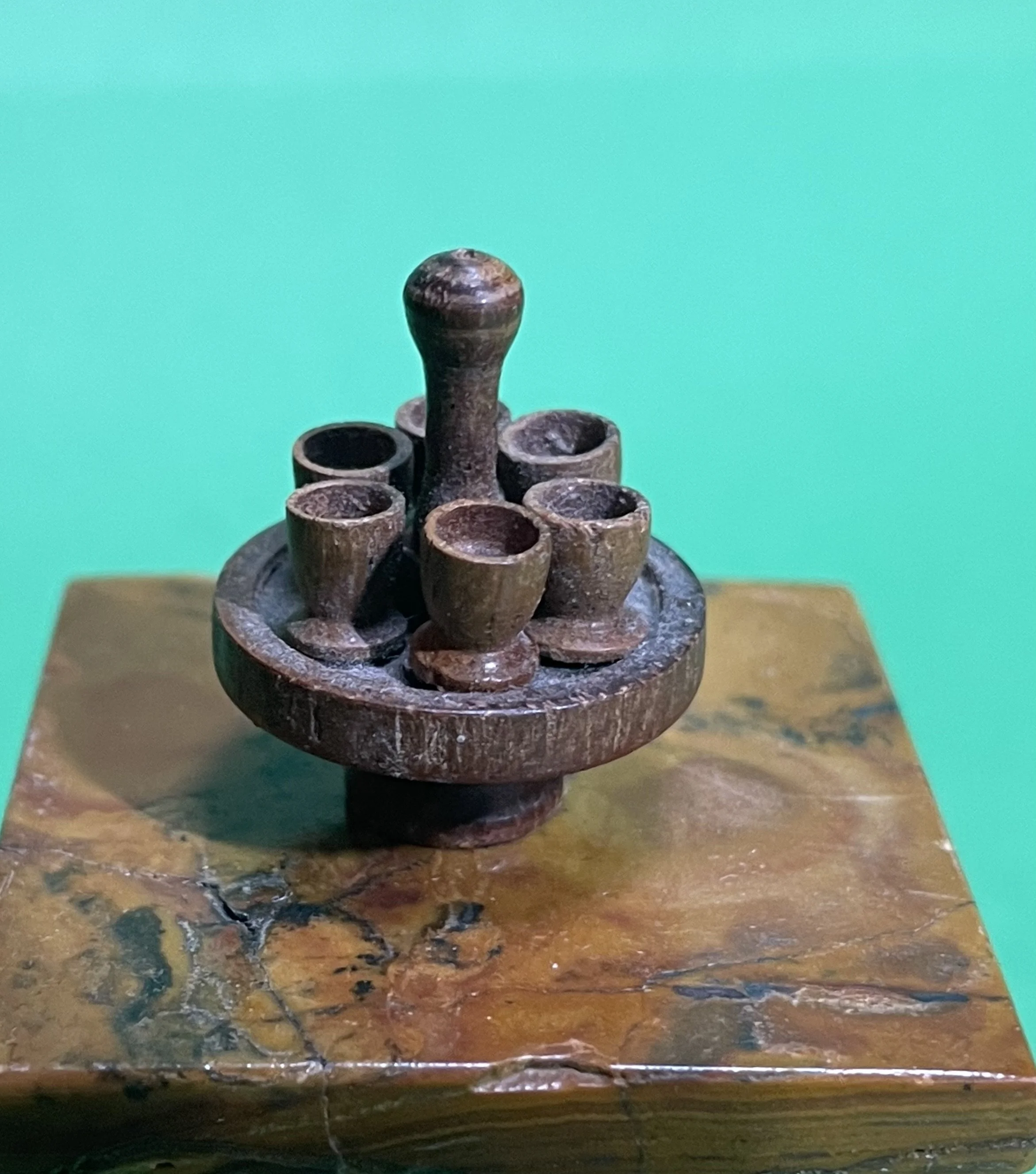 Wooden egg cup stand