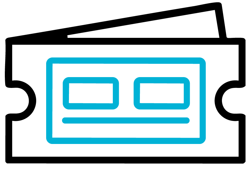 Icône bleue représentant deux plaques de cuisson avec deux casseroles.