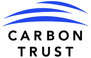 Trois lignes courbes bleues sur fond blanc.