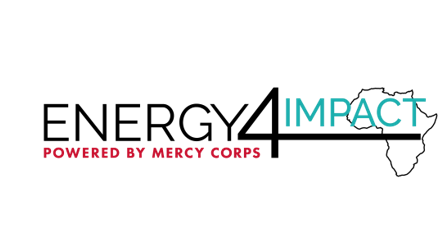 Logo de Mercy Corps avec le texte 'IMPACT' et 'Powered by Mercy Corps' en dessous.
