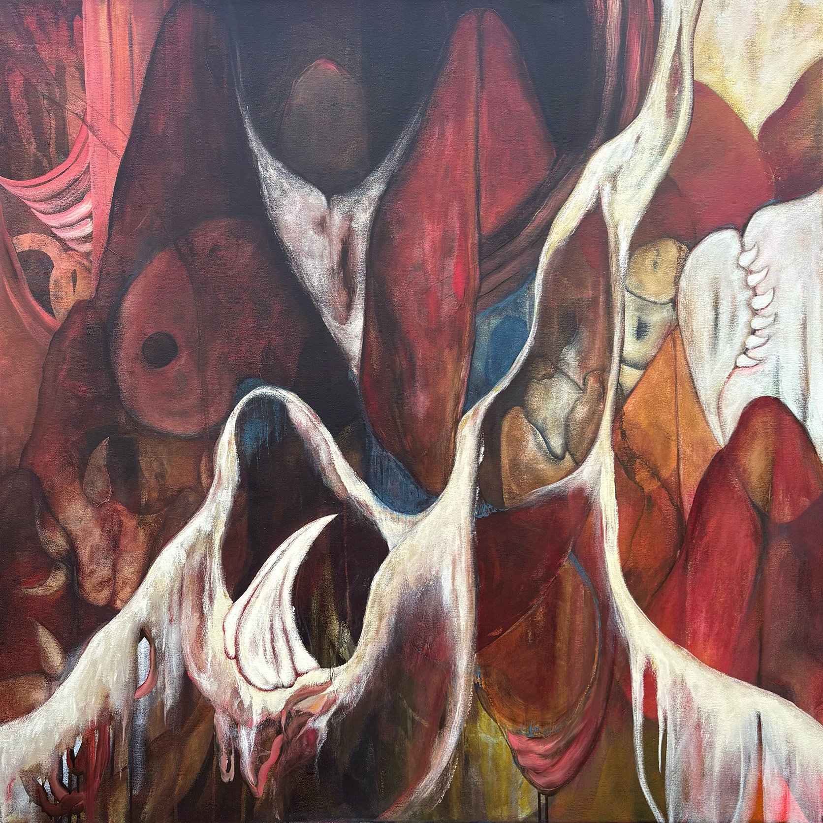 My latest - a strong move towards what I will be exploring in September, darker and more moody with lots of texture.
.
DOUBT, 2026
Acrylic, Indian ink, charcoal and oil stick on canvas
120 x 120 cm
.
.
#abstractpainting #naturalworld #contemporarypai