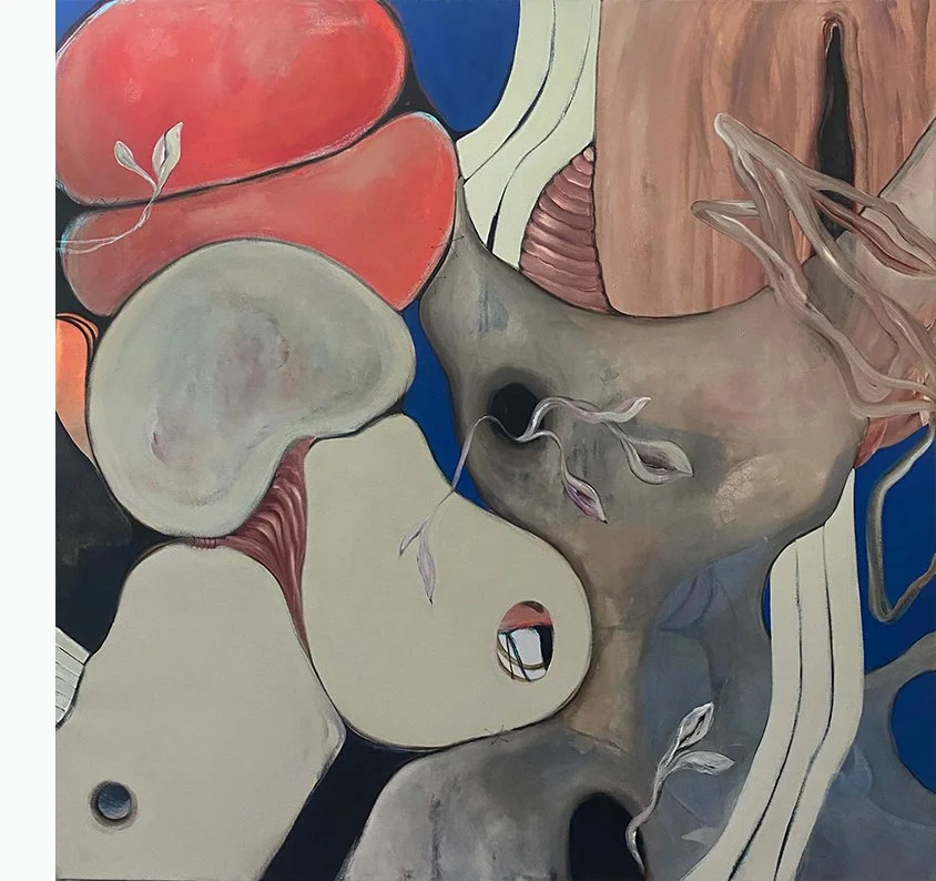 THE UNSETTLING, 2025 / £2000 / 170 x 170 cm / Acrylic, Indian ink and charcoal on canvas