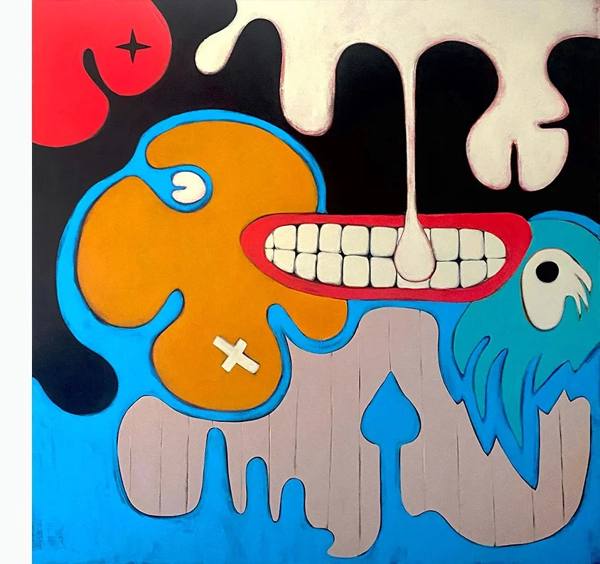 WAITING ROOM, 2023 / £1000 / 170 x 170 cm / Acrylic on canvas