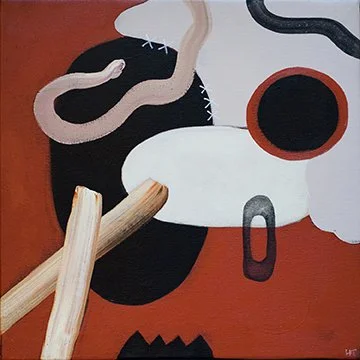 RED WHIMSY #4 (2021) 30 x 30 cm