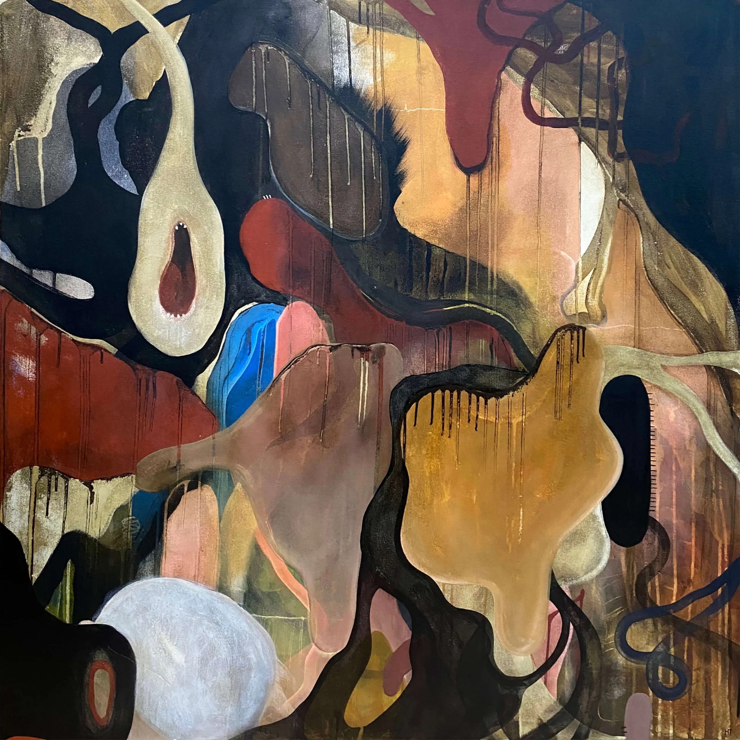 BEWARE OUR APPETITE (2021) 120 x 120 cm