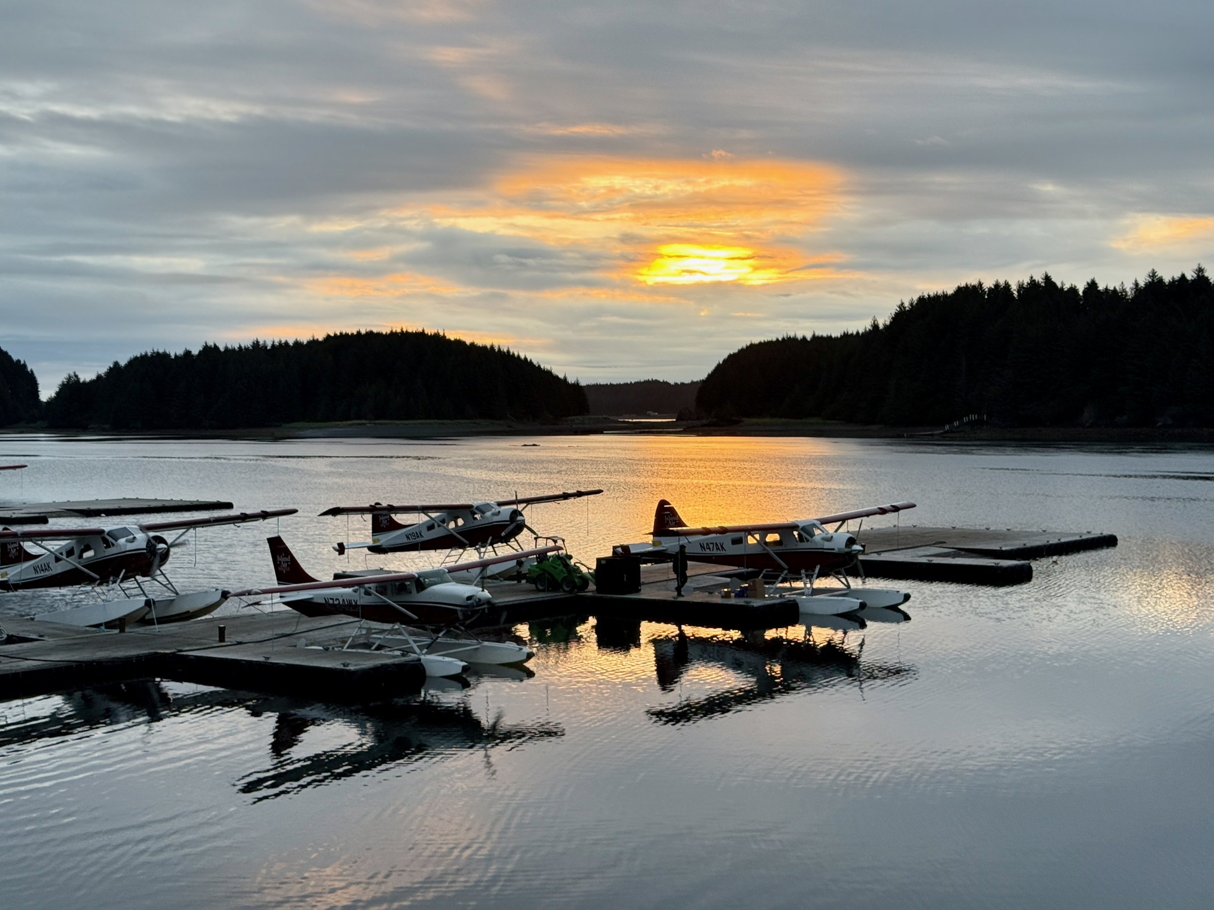 Early flight from Kodiak to the boat
