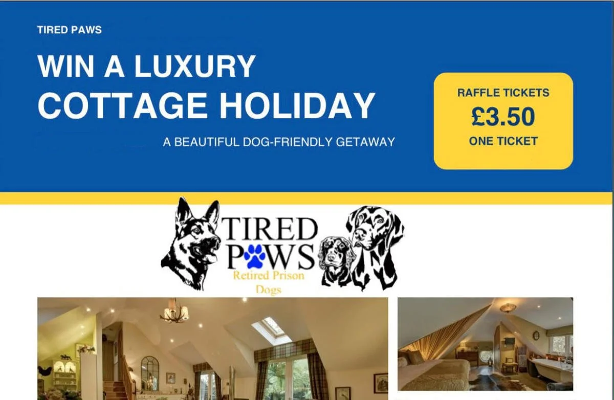 Win a holiday in the Tired Paws Raffle