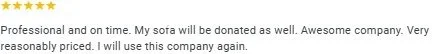 5-Star Google Review - "Awesome company and reasonably priced. I will use this company again."