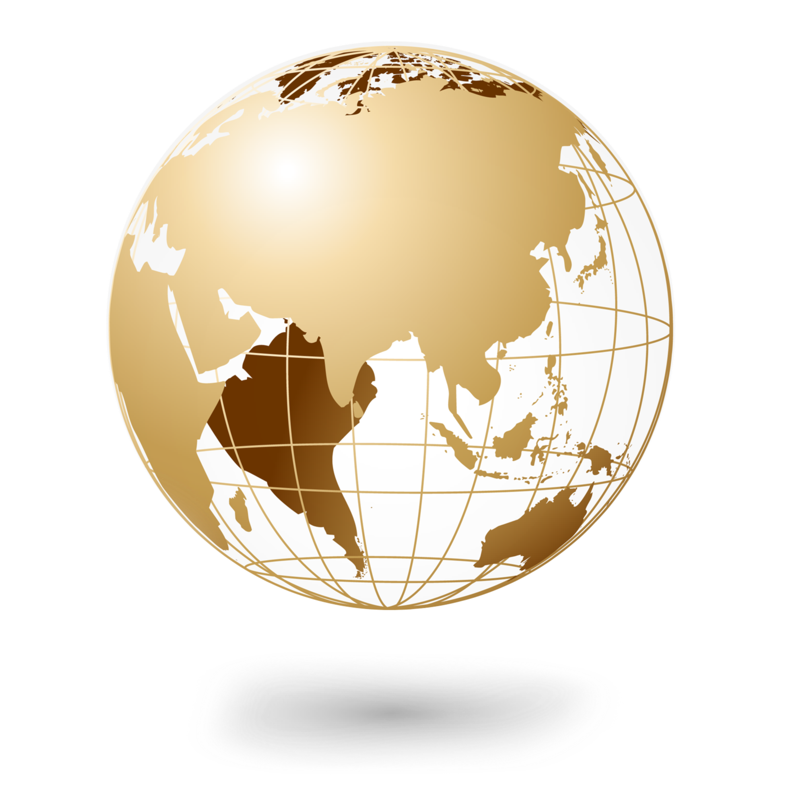 Image of a Golden Globe Vector illustration to demonstrate our global reach and capabilities