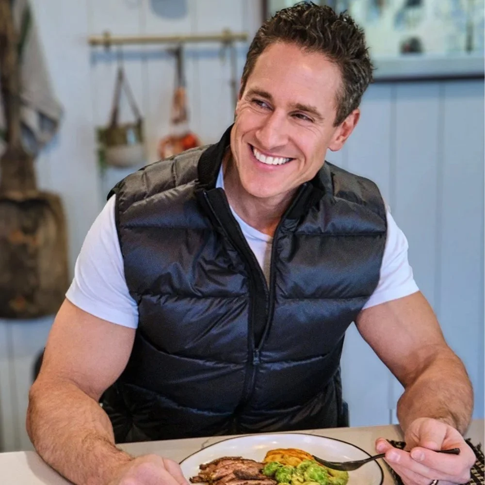 Don Saladino with a healthy plate of food