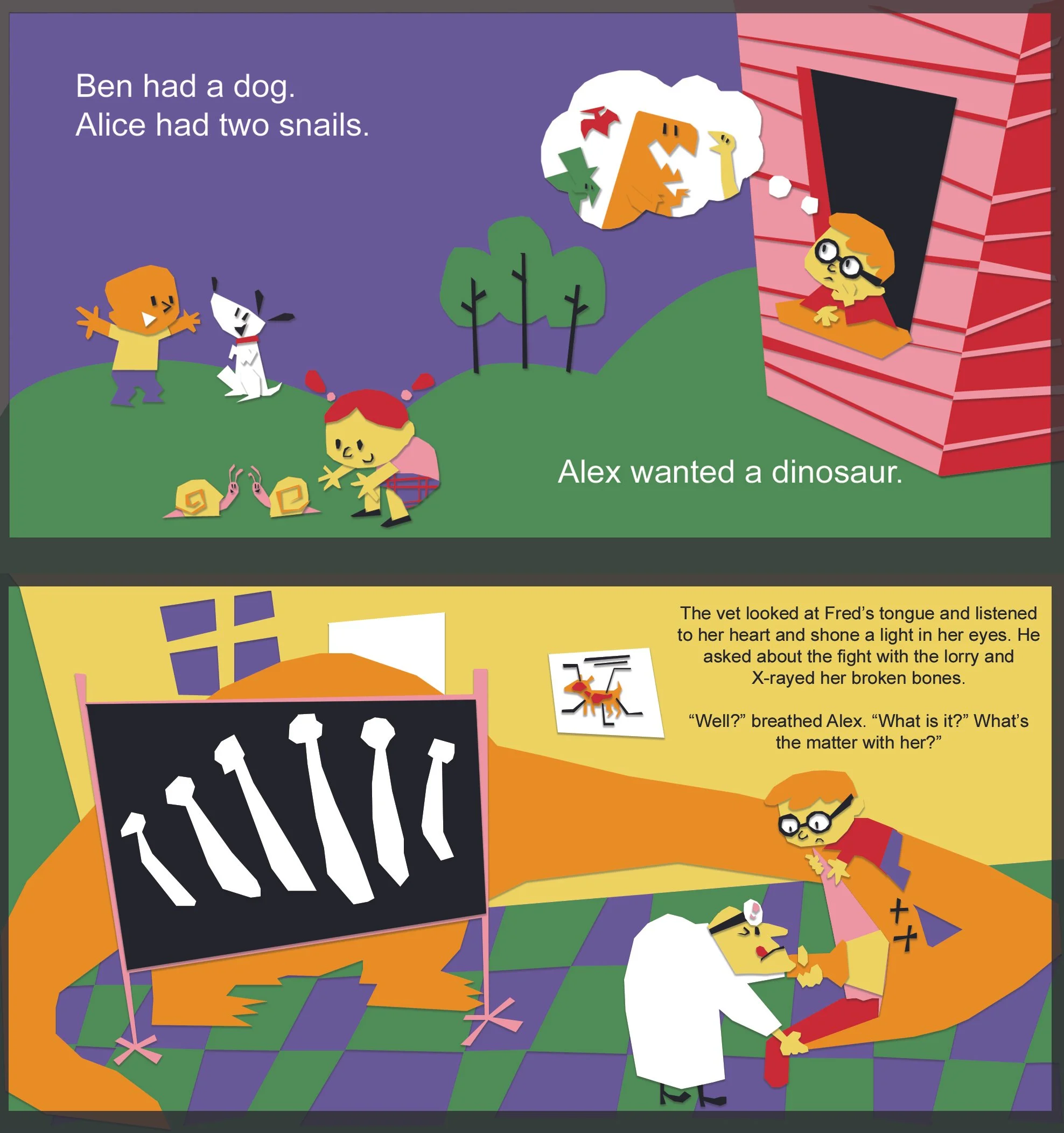 "A Boy Wants a Dinosaur" Test Pages
