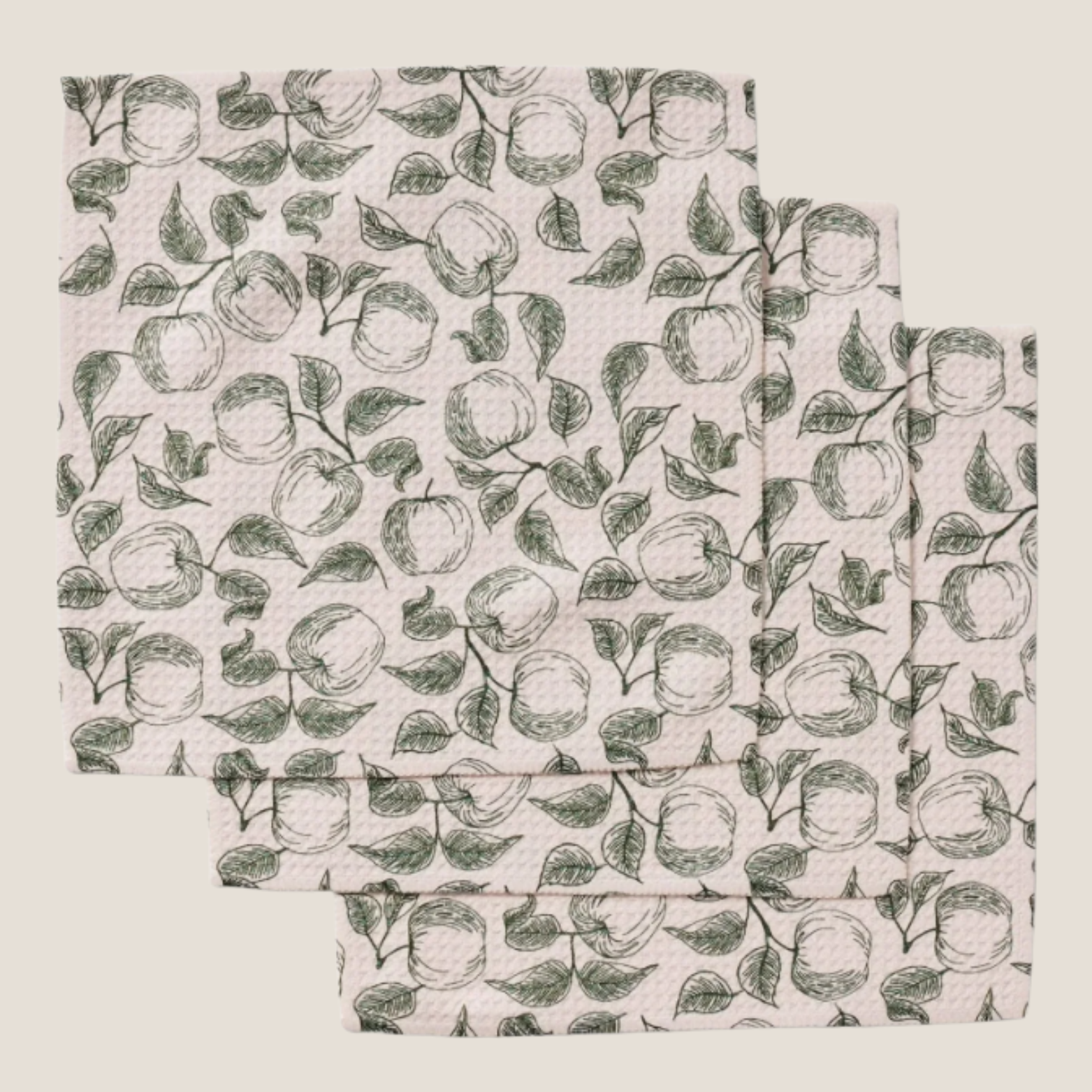 Geometry Gravenstein Apple Dishcloth Set, 3pk