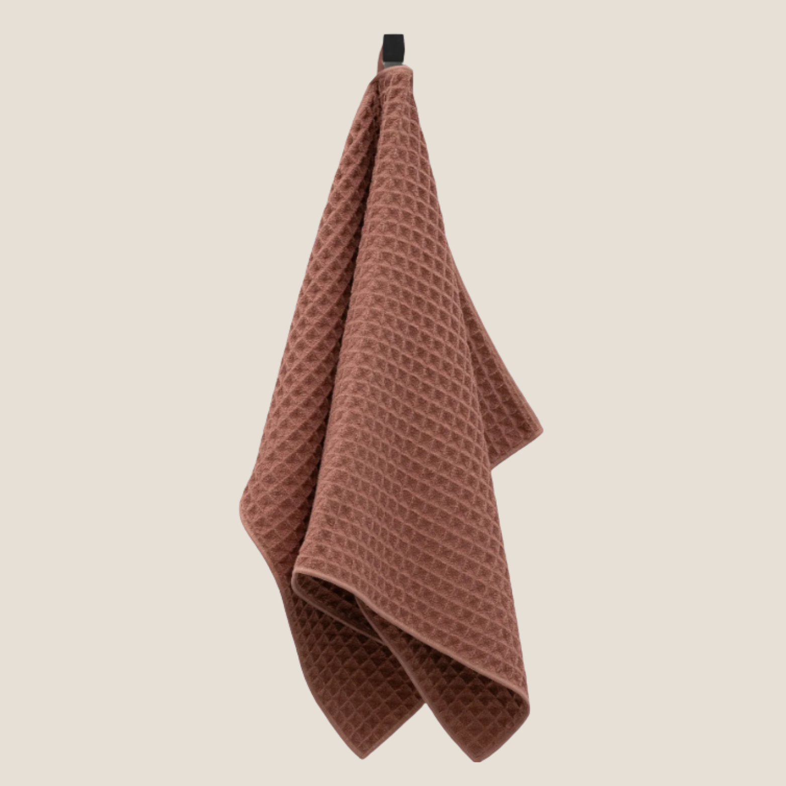 Geometry Dusty Rose Waffle Hand Towel