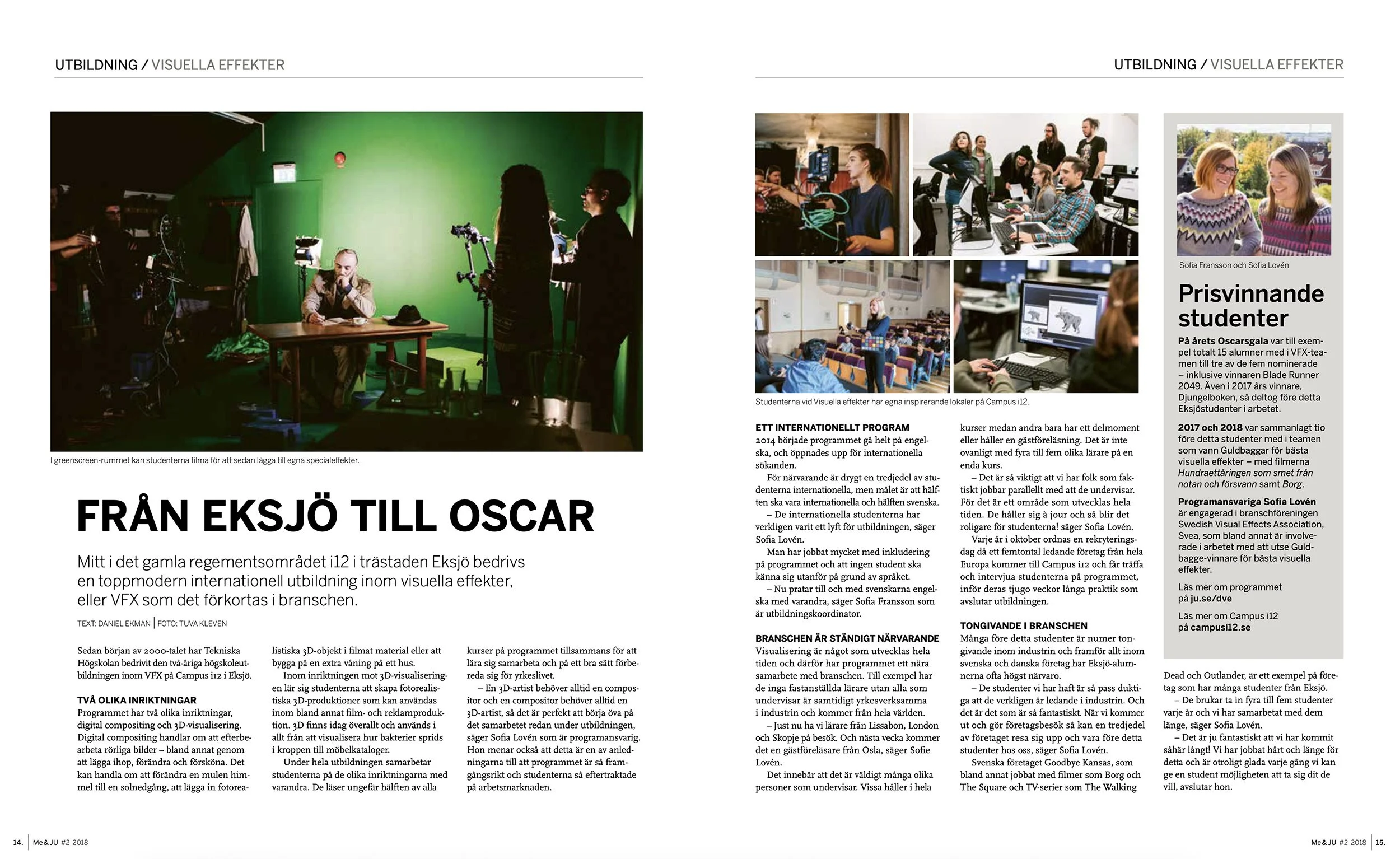 Oppslag om Campus i12 i magasin.