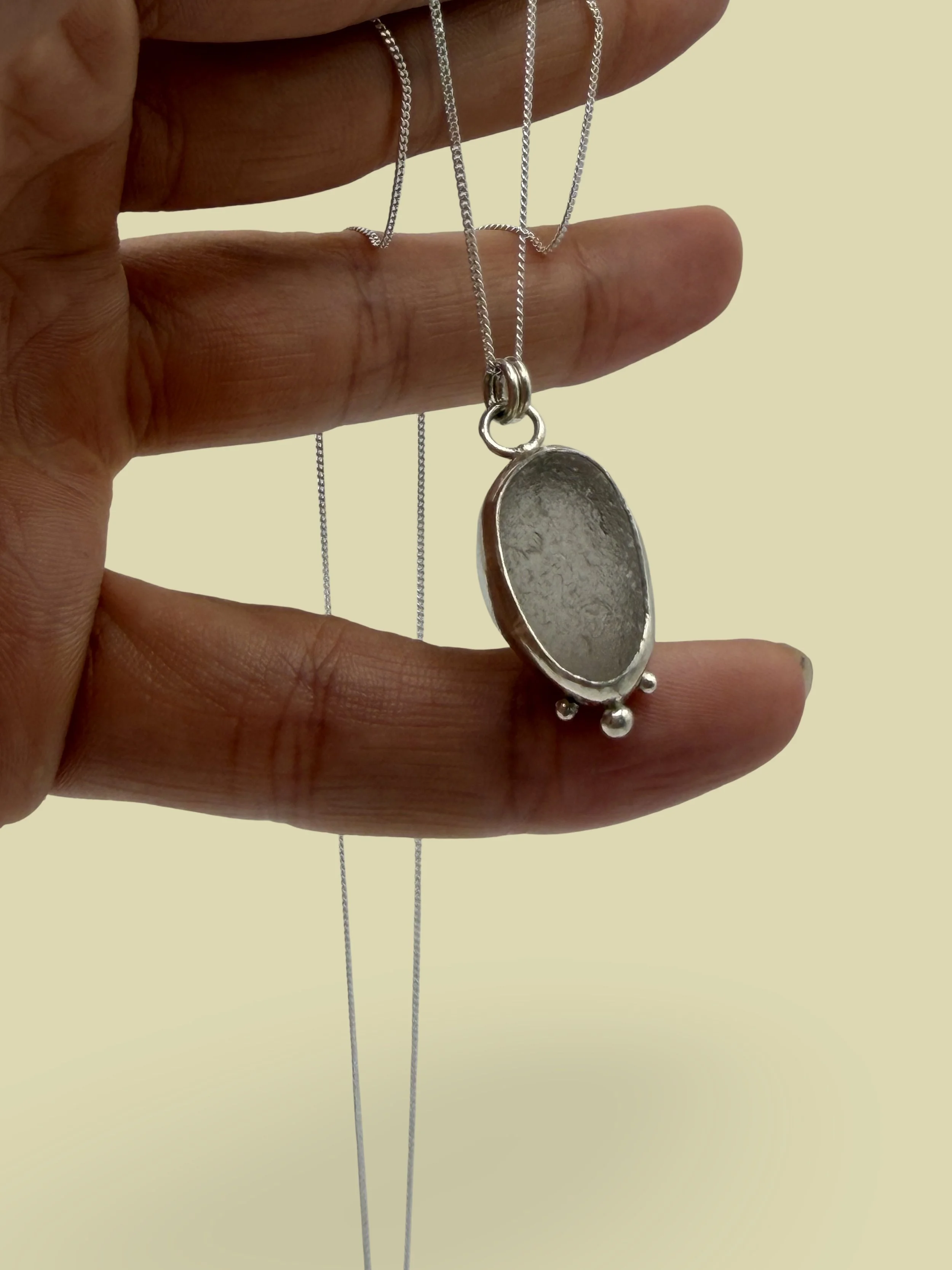 White Sea Glass Pendant