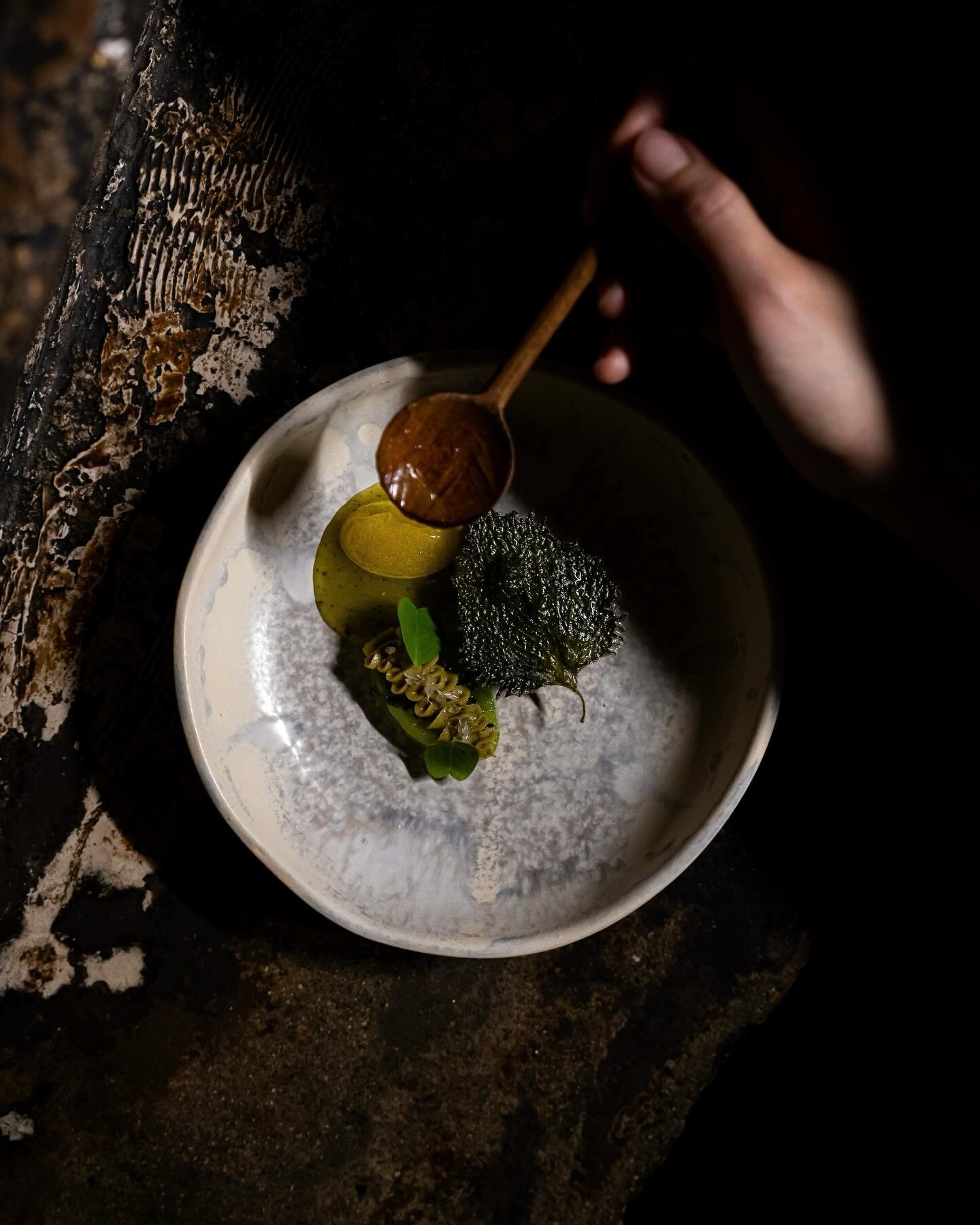Kiwi Shibari 🥝
Sansho &bull; Olive Oil &bull; Honey 

A bold expression of sweetness, signed @nibblingbee ✨

📷  @lephotographedudimanche 

#michelinrestaurant #moderncuisine #gastronomyparis #culinaryart
