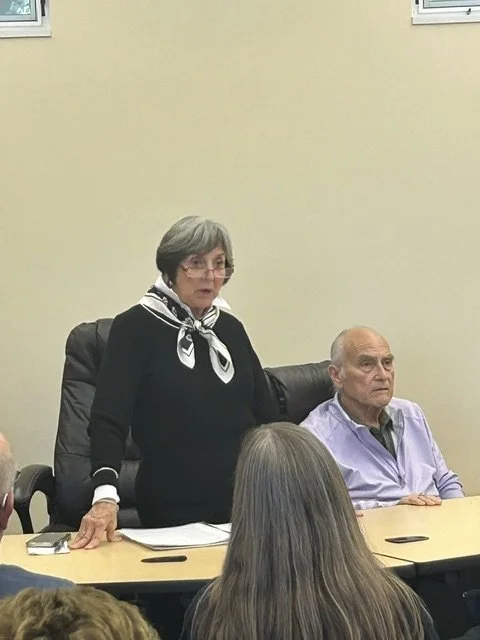 Naomi Singer, chair of the Tunnel of Trees Byway Committee during her presentation on the byway's history.