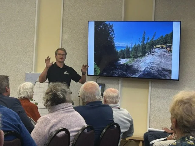 Dustin Griesing of GSI during his presentation on the recent work completed by GSI along the Tunnel.