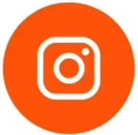 Instagram logo op oranje achtergrond. Instagram pagina van Probikes Rental