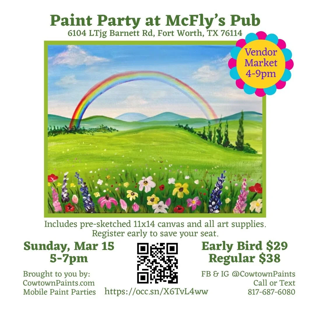 Pre-register to save your seat. Link to public paint parties is in my bio and on my website.